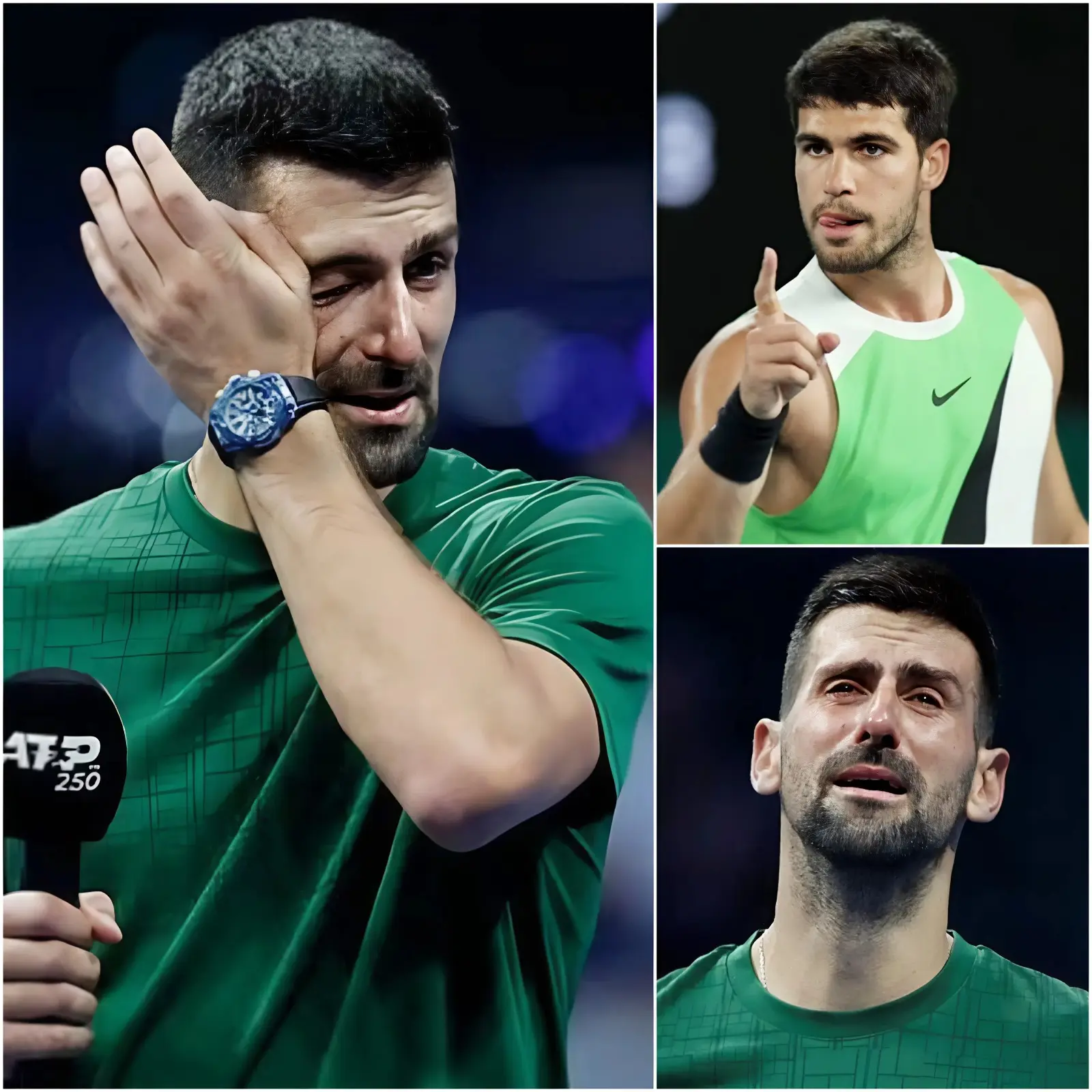Cover Image for 😮TRISTE NOTICIA: Apenas unas horas después de ser derrotado por Carlos Alcaraz en la final del Abierto de Australia 2026, en un marcador que mantuvo a todos al borde del infarto, Novak Djokovic dejó completamente conmocionado al mundo del tenis al hablar de manera inesperada en el vestuario y luego publicar un video cargado de emoción. En el clip, de más de tres minutos de duración y grabado por un miembro del staff entre bastidores, “Nole” no pudo contener las lágrimas al confesar una verdad impactante que había mantenido en secreto durante muchos años: «Tengo que decir esta verdad…», y al mismo tiempo envió a Carlos Alcaraz un mensaje de disculpa entre lágrimas.