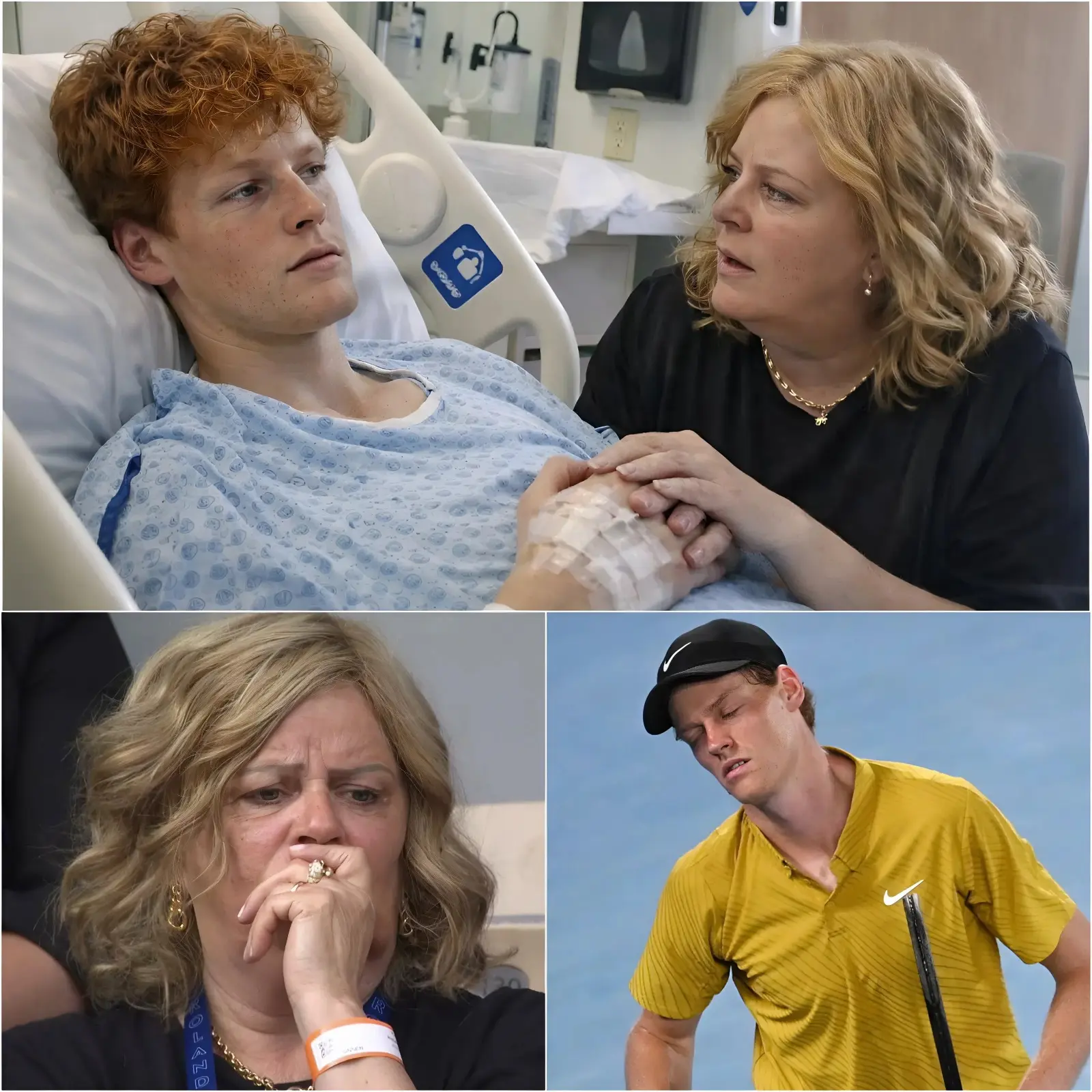 Cover Image for 😢 NOTIZIA TRISTE: La madre di Jannik Sinner ha appena condiviso una notizia straziante sulla salute di suo figlio, rivelando che è stato ricoverato subito dopo la faticosa semifinale contro Novak Djokovic, una partita che lo ha spinto al limite. Anche i medici hanno ammesso che potrebbe non essere in grado di tornare in competizione presto. “Jannik ha dato tutto ciò che aveva in quella partita,” ha detto sua madre, visibilmente emozionata. “È stata una partita che ha messo alla prova la sua resistenza e resilienza, ma ora dobbiamo concentrarci sulla sua guarigione.” 👇