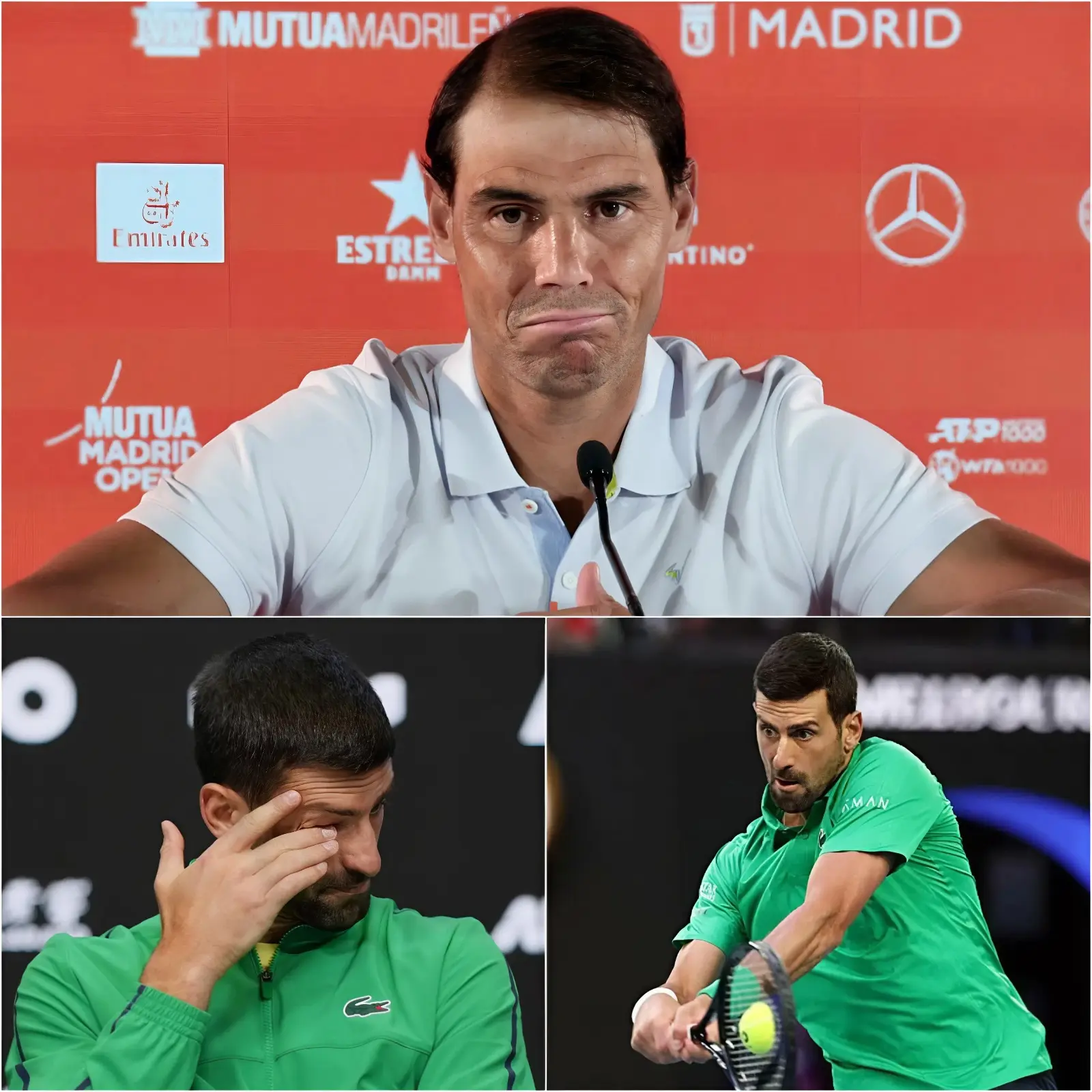 Cover Image for “If you insult him, then you shouldn’t be watching tennis anymore.” 🔴 For the first time, Rafael Nadal has spoken out to defend Novak Djokovic and harshly criticized the Australian Open, branding the tournament “a total disaster.” He declared that the insulting comments, the dismissal of Novak Djokovic’s greatness, and the ridicule he has endured following the recently concluded Australian Open final have crossed every acceptable boundary. Nadal expressed his thoughts while also cautioning toxic critics to watch their words carefully. In a deeply moving moment, Djokovic could not hold back his tears upon hearing Nadal’s support, and his genuine, heartfelt reply filled Nadal with immense pride… READ FULL STORY 👇