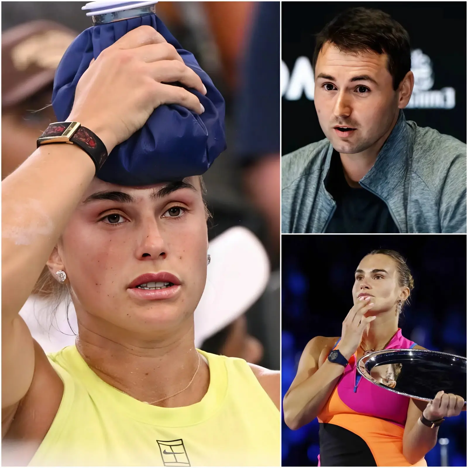 Cover Image for « YA NO TENGO NINGUNA ENERGÍA… » Aryna Sabalenka — número 1 del mundo — provocó un auténtico terremoto en el mundo del tenis al anunciar su retirada del WTA 1000 de Doha apenas unos días después de la durísima decepción sufrida en la final del Abierto de Australia 2026. Tras su asfixiante derrota ante Elena Rybakina, Sabalenka estaba completamente agotada. Por primera vez, su entrenador Anton Dubrov reveló la verdad detrás de esta decisión tan sorprendente.