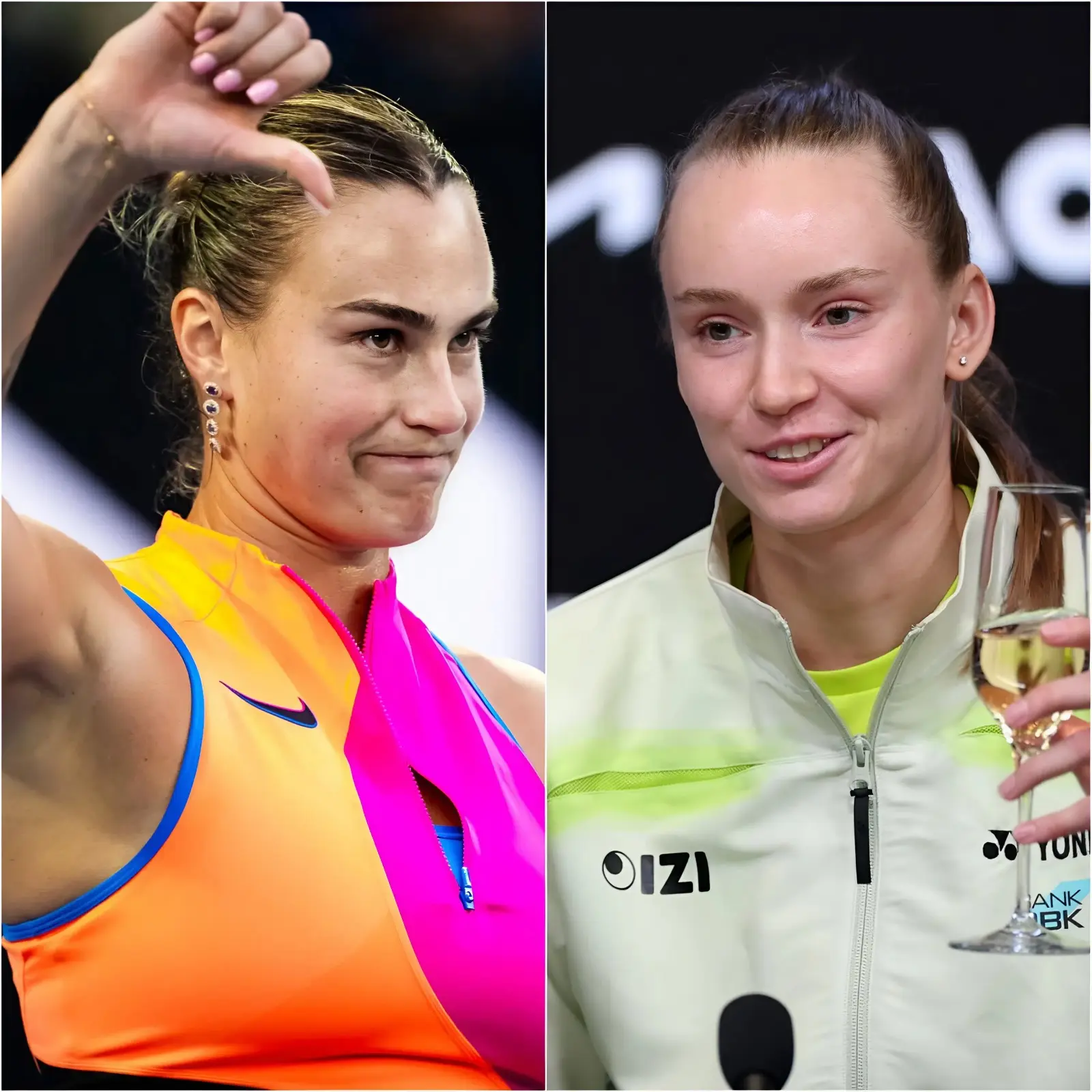 Cover Image for 🚨 “SHE WON ONLY BECAUSE OF LUCK!” — The tennis world was truly shaken when Aryna Sabalenka made a highly controversial statement immediately after her defeat to Elena Rybakina in the final of the 2026 Australian Open. However, it was Elena Rybakina’s response that truly poured fuel on the fire. The Kazakhstani star fired back with a cold yet razor-sharp reply, leaving Sabalenka stunned and igniting a fierce wave of debate across the tennis world, from legends and experts to fans worldwide.