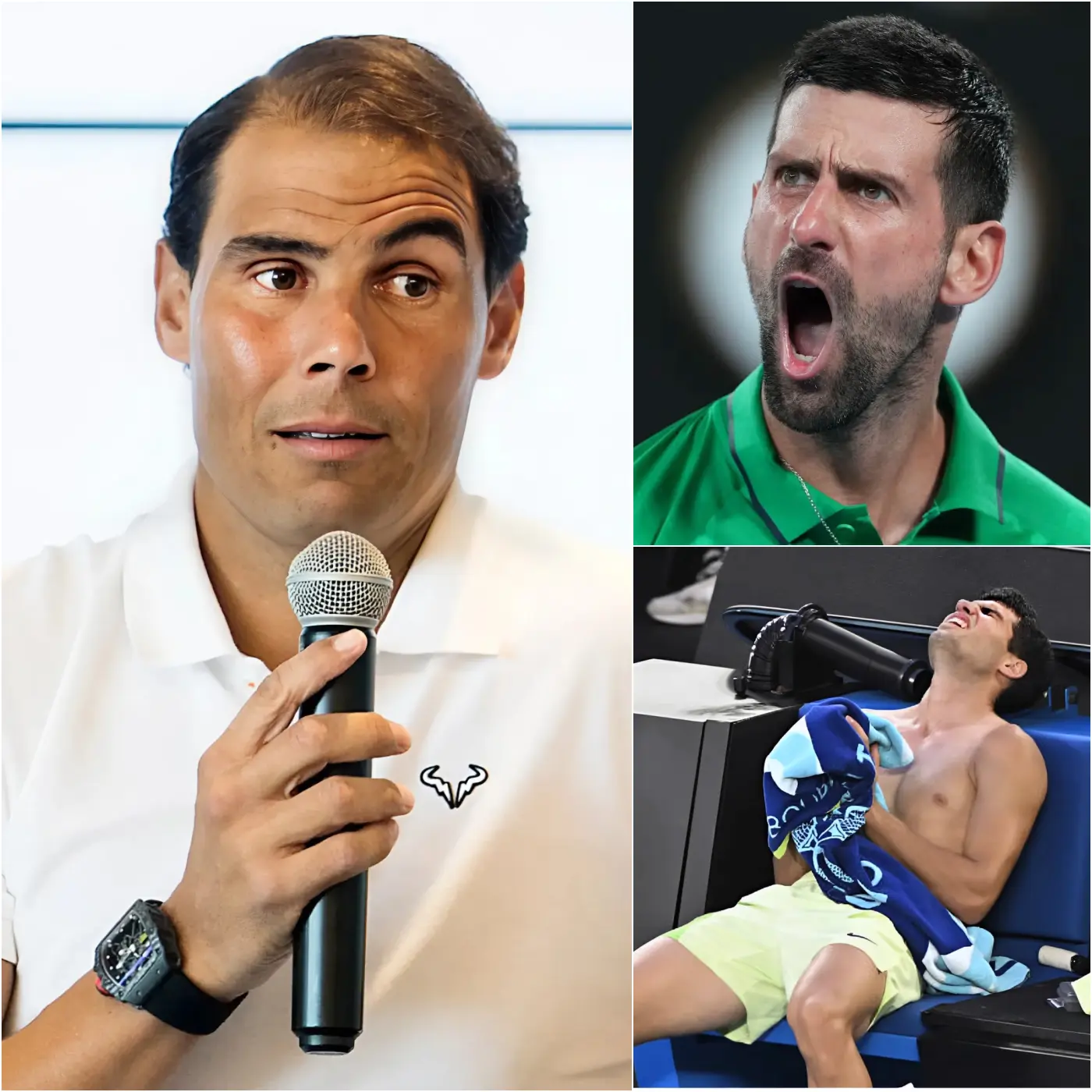 Cover Image for ⚡ BREAKING: “I’ve never seen a tournament so unfair; it was obvious he could barely walk…” — Rafael Nadal officially breaks his silence after the wave of criticism and accusations that Carlos Alcaraz faked an injury at the Australian Open. He presents powerful, direct personal arguments aimed squarely at the refereeing body and the tournament’s medical team, exposing numerous suspicious details about the inexplicable delay in providing assistance while Alcaraz struggled with the injury for an extended period. Nadal’s final warning left fans frozen, touching on a sensitive truth that very few in the tennis world dare to mention publicly.