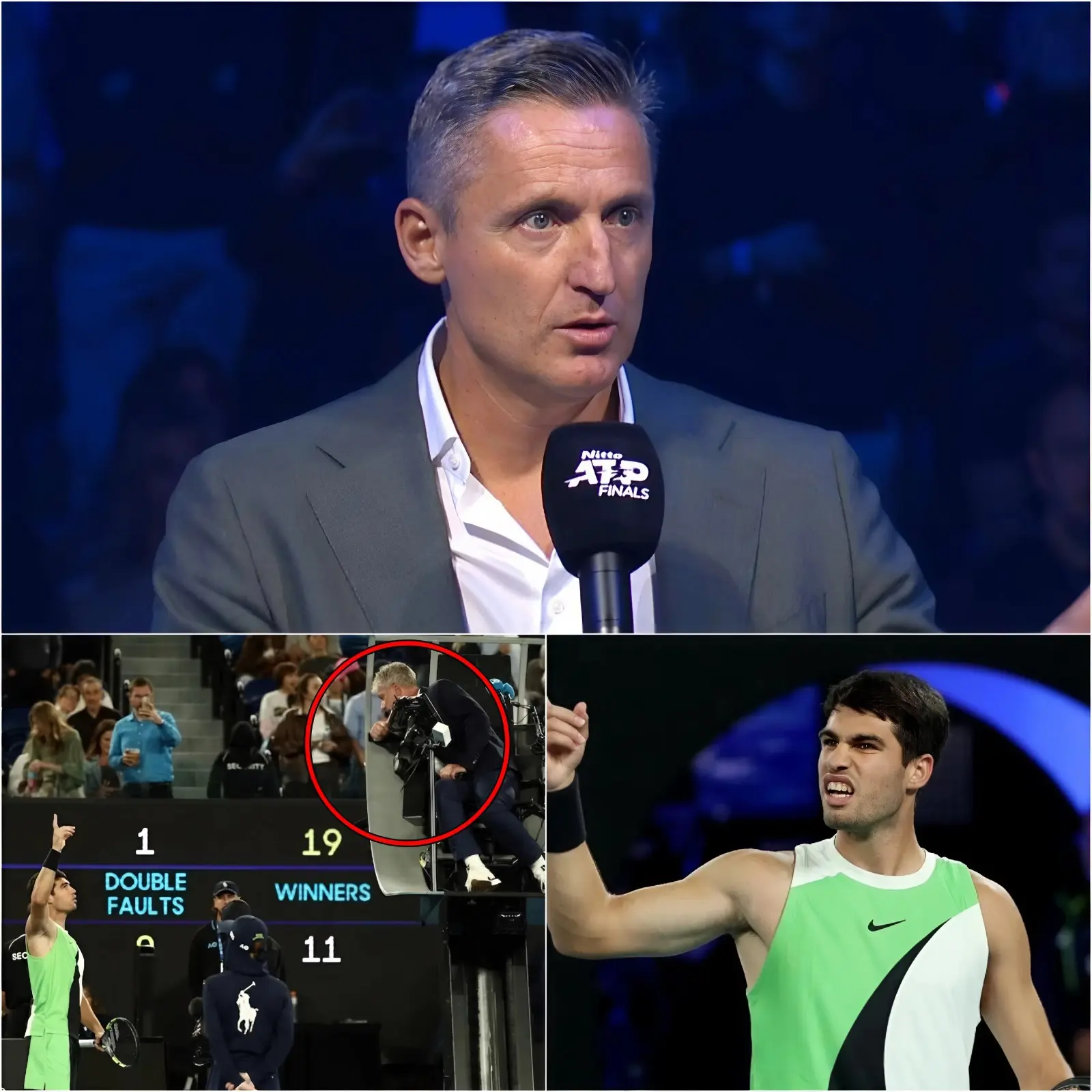 Cover Image for 🚨🔥 CAOS EN EL OPEN DE AUSTRALIA 2026: Apenas dos horas después de la final histórica entre Carlos Alcaraz y Novak Djokovic, el presidente de la ATP, Andrea Gaudenzi, ordenó oficialmente la apertura de una investigación completa y urgente contra el árbitro John Blom, ante una oleada de acusaciones contundentes de negligencia, falta de transparencia y ausencia total de información a los jugadores sobre cambios decisivos que tuvieron un impacto directo en el desarrollo del partido — con el punto culminante en la pérdida de un punto crucial del número uno del mundo, Carlos Alcaraz; pero lo que realmente sacudió a toda la comunidad tenística mundial fue el video explícito que revela un intercambio privado y controvertido entre el árbitro John Blom y el ex número uno del mundo Novak Djokovic, un momento que dio un giro de 180 grados a la opinión pública y sumergió al torneo en una tormenta sin precedentes.