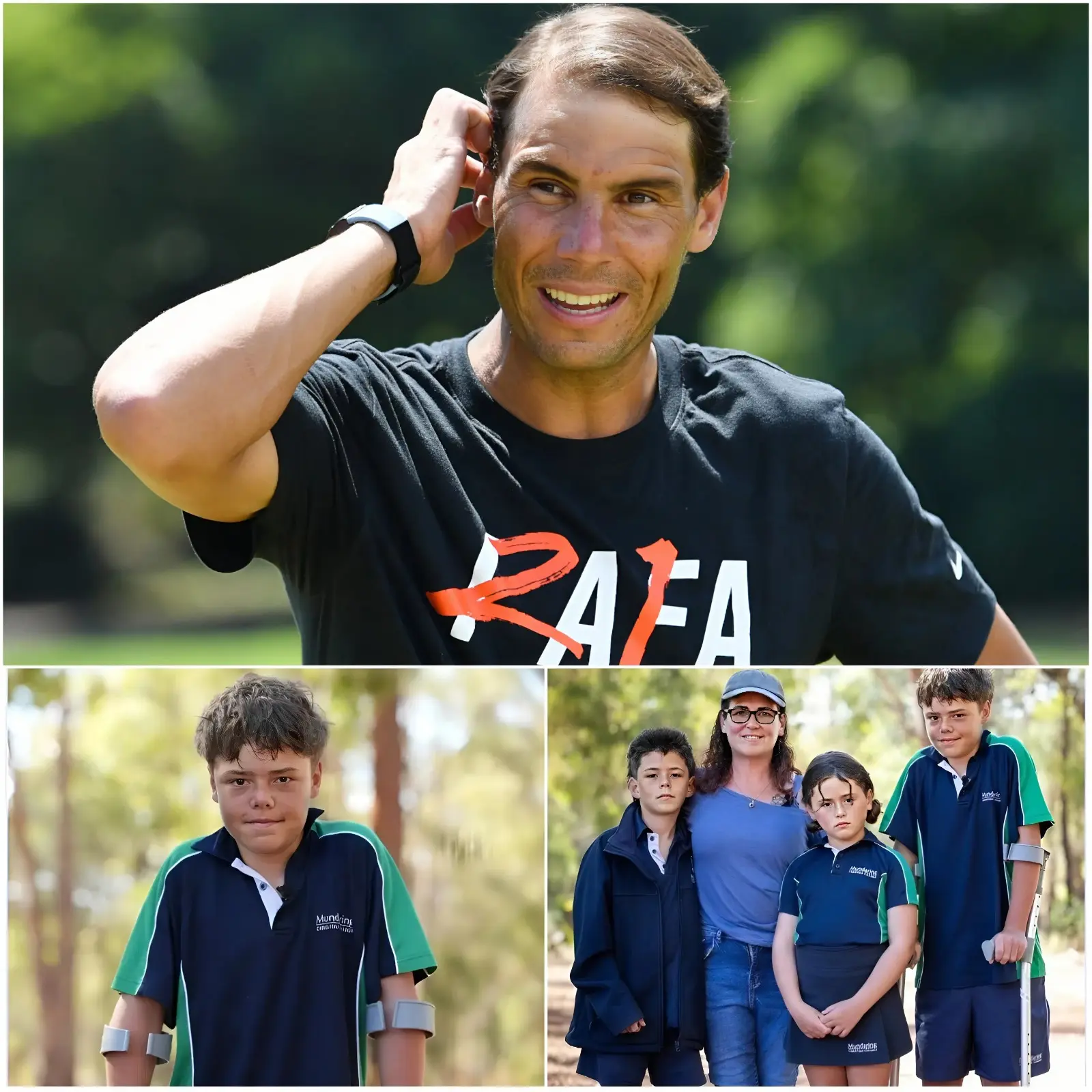 Cover Image for 🚨 « Me haré cargo de la totalidad de los gastos escolares de este chico y de sus dos hermanos hasta que alcancen la mayoría de edad! » Rafa Nadal dejó atónita a toda España con esta declaración: « Este chico es un niño prodigio dotado de una resistencia increíble: nadó sin detenerse durante 4 horas, superando ampliamente a cualquier tenista profesional o nadador ». Sin embargo, las acciones que siguieron por parte de este joven realmente dejaron estupefacta a toda Australia, ya que nadie esperaba que un niño de 14 años pudiera demostrar una madurez de pensamiento semejante.