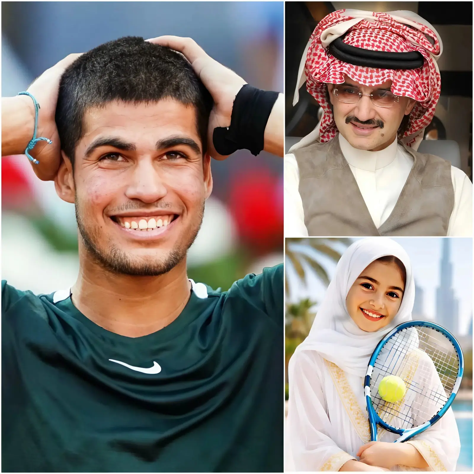 Cover Image for 🚨 NOTICIA IMPACTANTE: Apenas unas horas después de que la estrella del tenis Carlos Alcaraz anunciara que regalaría su raqueta personal como regalo de cumpleaños a la hija del Sheikh Khalid Al-Rashid, emitió oficialmente un emotivo comunicado de agradecimiento. No solo expresó su gratitud, sino que también reveló un ASOMBROSO regalo de devolución: un gigantesco acuerdo de patrocinio exclusivo para Carlos Alcaraz — supuestamente valorado en decenas de millones de dólares al año, que incluye apoyo en entrenamiento, equipamiento y oportunidades para competir en los torneos más prestigiosos de todo Oriente Medio. Un nivel de patrocinio con el que incluso muchas leyendas del tenis mundial solo pueden soñar. “El gesto de Carlos Alcaraz no solo conmovió el corazón de mi hija, sino que también nos recordó el verdadero valor de la bondad y la pasión.” Según se informa, Alcaraz quedó completamente sobrecogido por el contrato — algo que nunca había experimentado antes — y una vez más dejó al mundo entero en silencio con una reacción emotiva entre lágrimas.