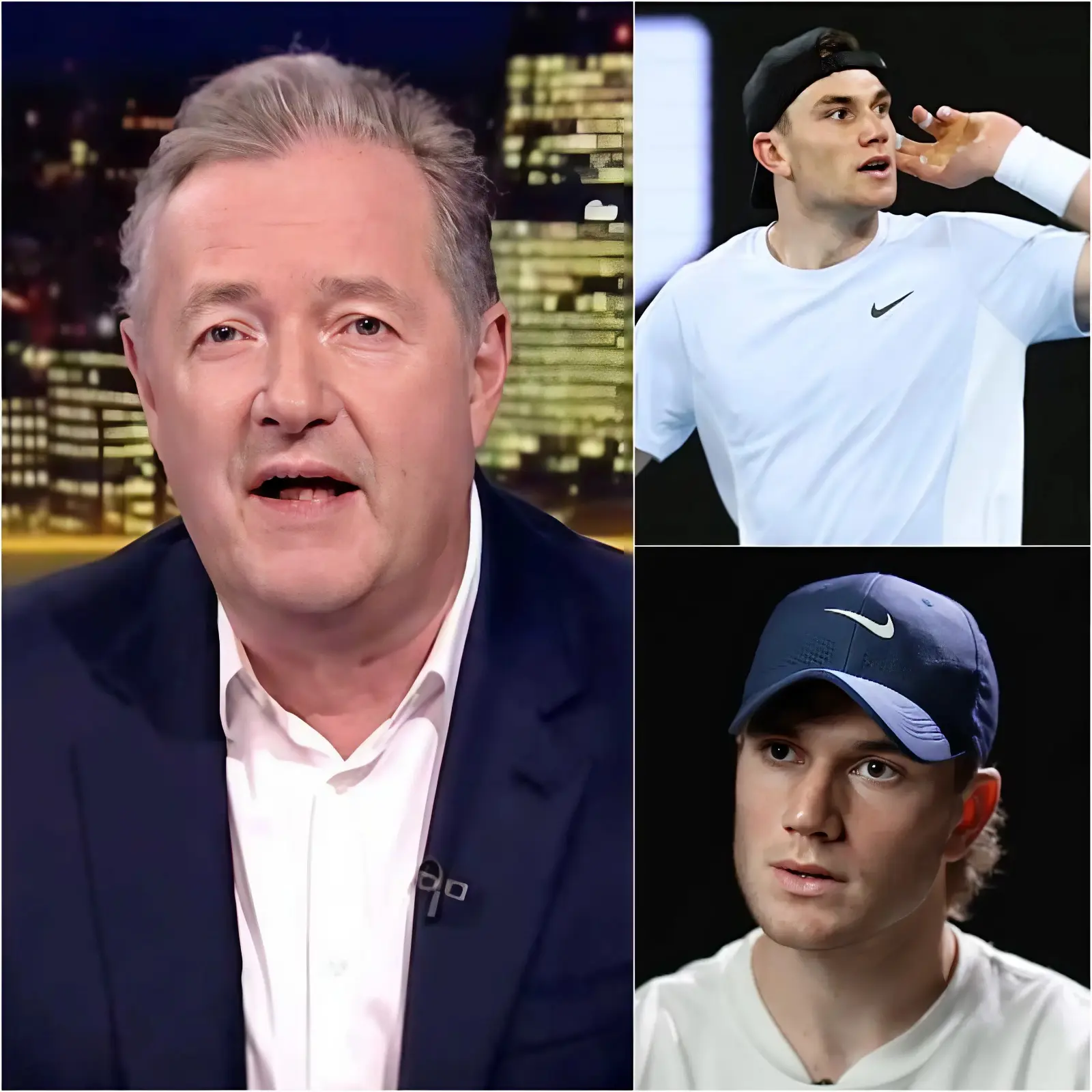 Cover Image for 🔥 BREAKING: “Who do you think you are? You’re nothing but a mockery with the face of a tennis player! Besides running after that tennis ball, you bring absolutely nothing to society. What the hell are you doing in this completely idiotic sport?” These explosive words from British media personality Piers Morgan sent shockwaves through the UK sports and entertainment world, igniting a firestorm across television and social media. Known for his sharp tongue and uncompromising opinions, Morgan’s unexpected attack on rising British tennis star Jack Draper stunned viewers and sparked immediate backlash from fans and commentators alike. However, just minutes later, Draper—long regarded as the future of British tennis for his powerful game and quiet determination—did something no one expected. Calmly stepping forward, he took the microphone, looked directly into the camera, and delivered just 12 cold, cutting words in response.