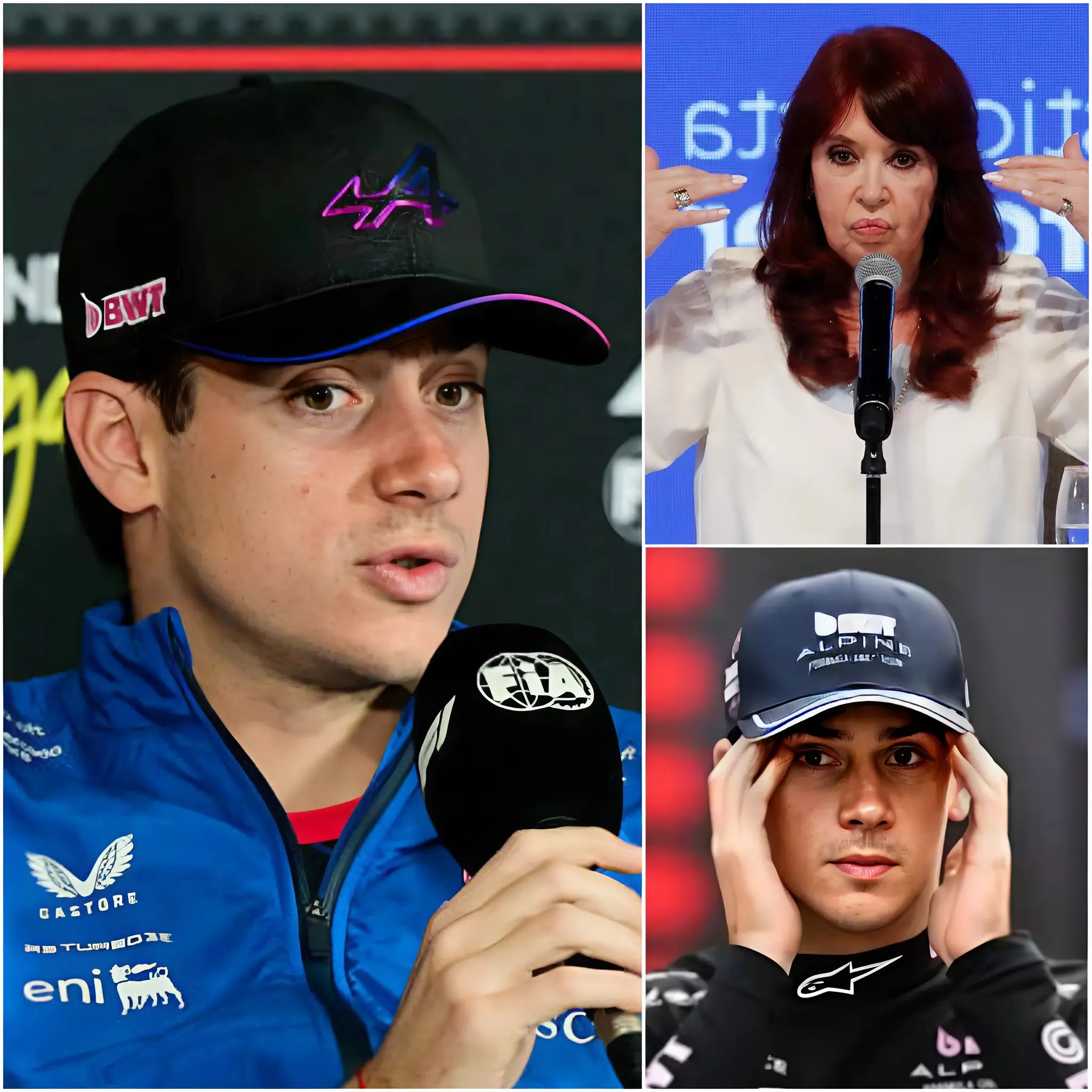 Cover Image for “¿Quién te crees que eres? ¡No eres más que un payaso disfrazado de piloto de carreras! ¡Además de correr detrás de los coches, no aportas nada a la sociedad! ¿Qué haces en este deporte tan estúpido?” Estas palabras de Cristina Fernández de Kirchner sacudieron profundamente al mundo de la política y el deporte en Argentina, desatando una tormenta mediática completamente inesperada, especialmente justo después de que Franco Colapinto renovara su contrato con el equipo Alpine para la temporada 2026. Sin embargo, solo unos minutos después, el piloto Franco Colapinto tomó el micrófono, miró directamente a la cámara, y con solo 12 palabras frías y afiladas, respondió de una manera que dejó al mundo entero en completo silencio. Esas 12 palabras no solo hicieron palidecer a Cristina Fernández de Kirchner y la hicieron llorar desesperadamente, sino que también la dejaron completamente sin palabras, obligándola a abandonar el escenario en una atmósfera pesada, llena de vergüenza y humillación…