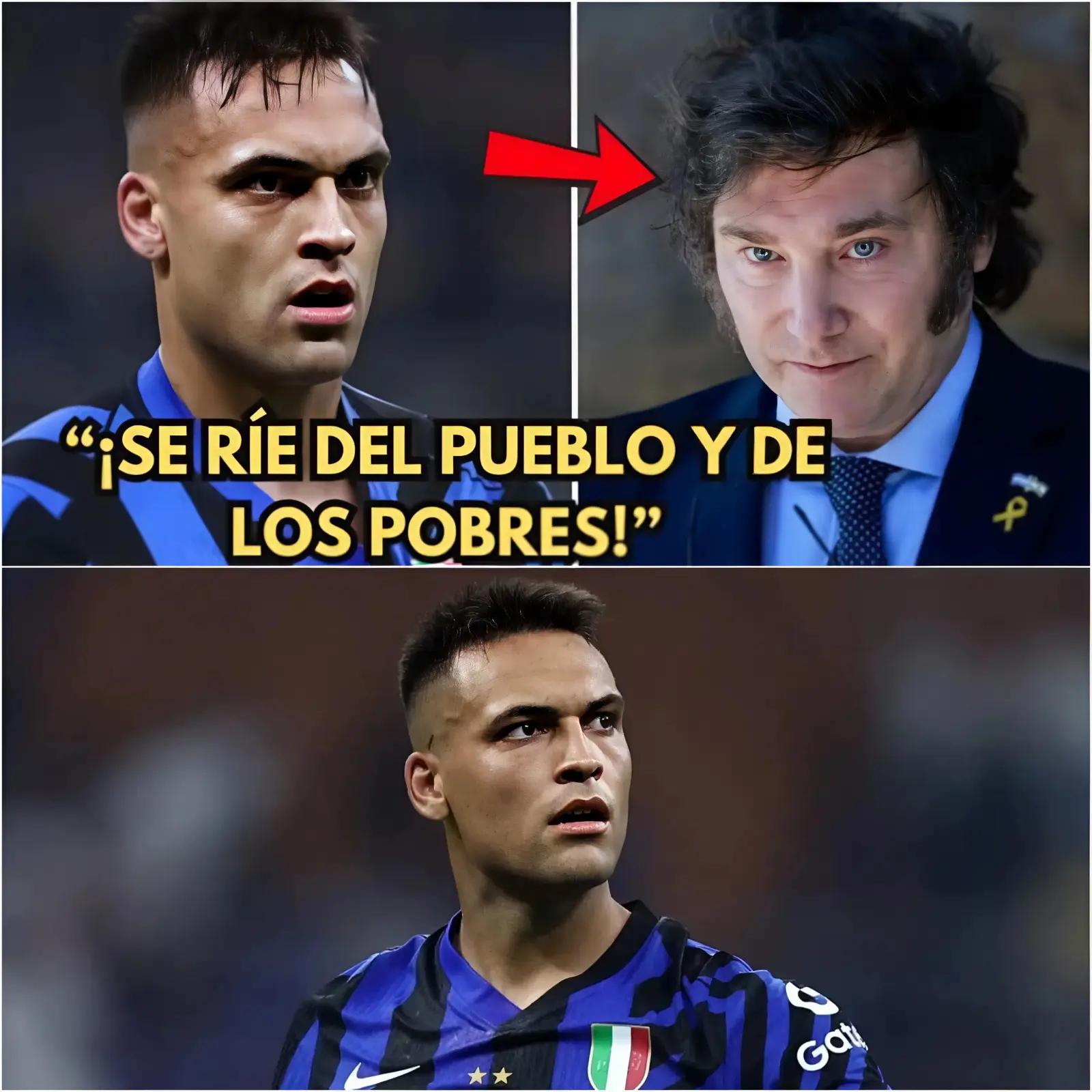 Cover Image for LAUTARO MARTÍNEZ enfrenta a JAVIER MILEI por sus dichos y el país entero reacciona El Video que detuvo el tiempo Sin filtros, sin guiones y con la voz temblando por la indignación, Lautaro grabó un video de apenas dos minutos. “Yo no hablo de política, no me gusta, pero esto ya es demasiado. No puedo quedarme callado cuando se ríen de los que no tienen nada” , sentenció. El impacto fue sísmico. Lautaro no hablaba desde el privilegio del éxito europeo, sino desde la memoria de su infancia en Bahía Blanca , recordando los dias en que su familia estiraba la comida para llegar a fin de mes. En cuestión de una hora, el video era el único tema de conversación en Argentina. Desde los choferes de colectivo hasta los grandes analistas políticos, todos se detuvieron a escuchar al capitán del Inter.