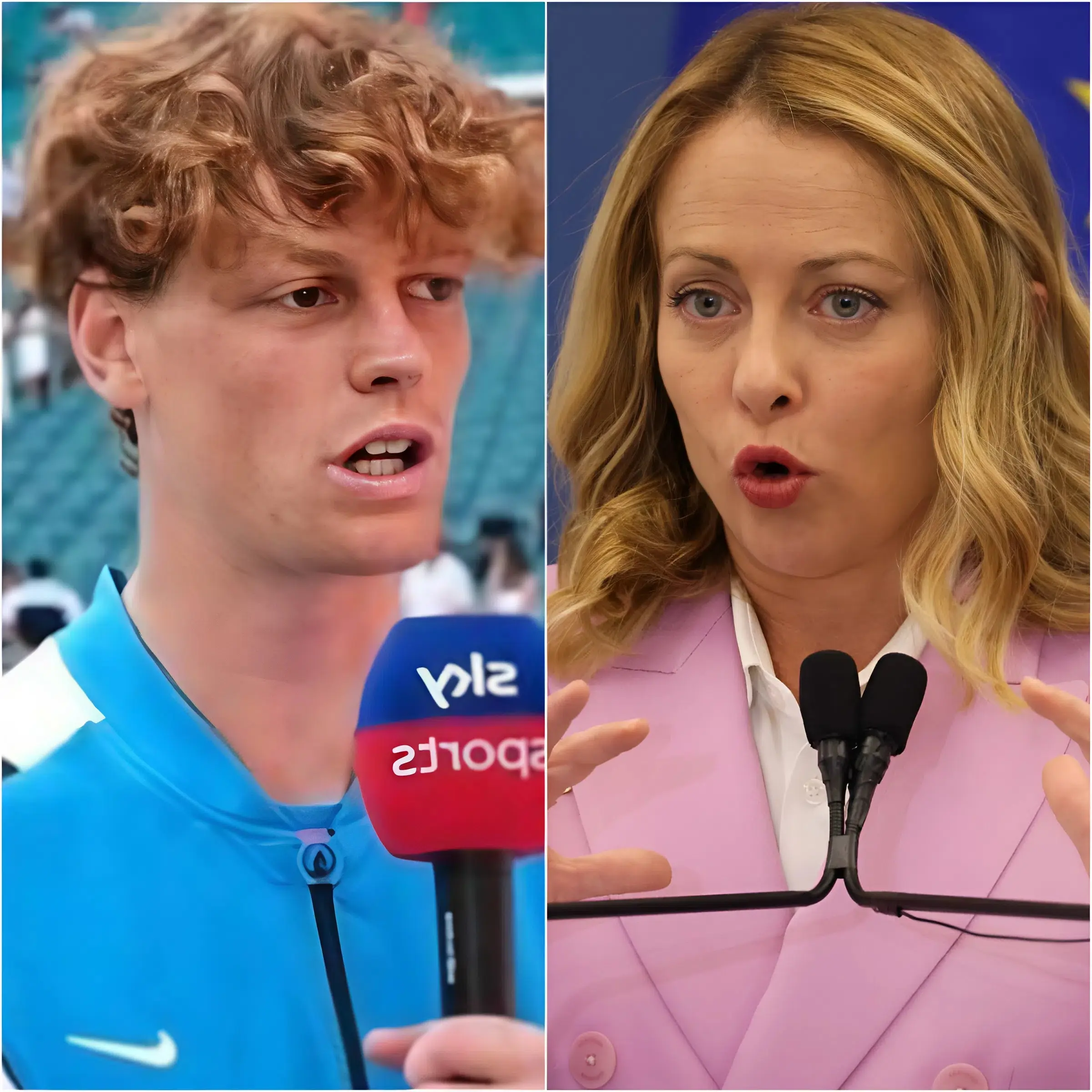 Cover Image for 🚨 IL PIÙ GRANDE SHOCK DELLA STORIA ITALIANA: “Chi Ti Credi Di Essere? Sei Solo Un Pagliaccio Con Una Racchetta! A Parte Il Soprannome ‘La Volpe’, Non Contribuisci In Alcun Modo Alla Società! Cosa Ci Fai In Questo Stupido Sport?” Queste Parole Del Primo Ministro Giorgia Meloni Hanno Scosso La Politica E Lo Sport Italiani, Provocando Una Tempesta Mediatica Del Tutto Inaspettata, Soprattutto Subito Dopo Il Discorso Di Jannik Sinner, Numero Uno Al Mondo (ATP) E Classificato Dall’universal Tennis Rating (UTR) E Principale Contendente Ai Titoli Principali Nella Stagione 2026. Tuttavia, Pochi Minuti Dopo, Sinner Ha Preso Il Microfono, Ha Guardato Direttamente In Telecamera E, Con Solo 12 Parole Fredde E Taglienti, Ha Risposto In Un Modo Che Ha Completamente Messo A Tacere Il Mondo. Quelle 12 Parole Non Solo Hanno Fatto Piangere Giorgia Meloni E L’hanno Fatta Impallidire, Ma L’hanno Anche Lasciata Completamente Senza Parole, Costringendola A Lasciare Il Palco In Un’atmosfera Pesante, Piena Di Vergogna E Umiliazione…