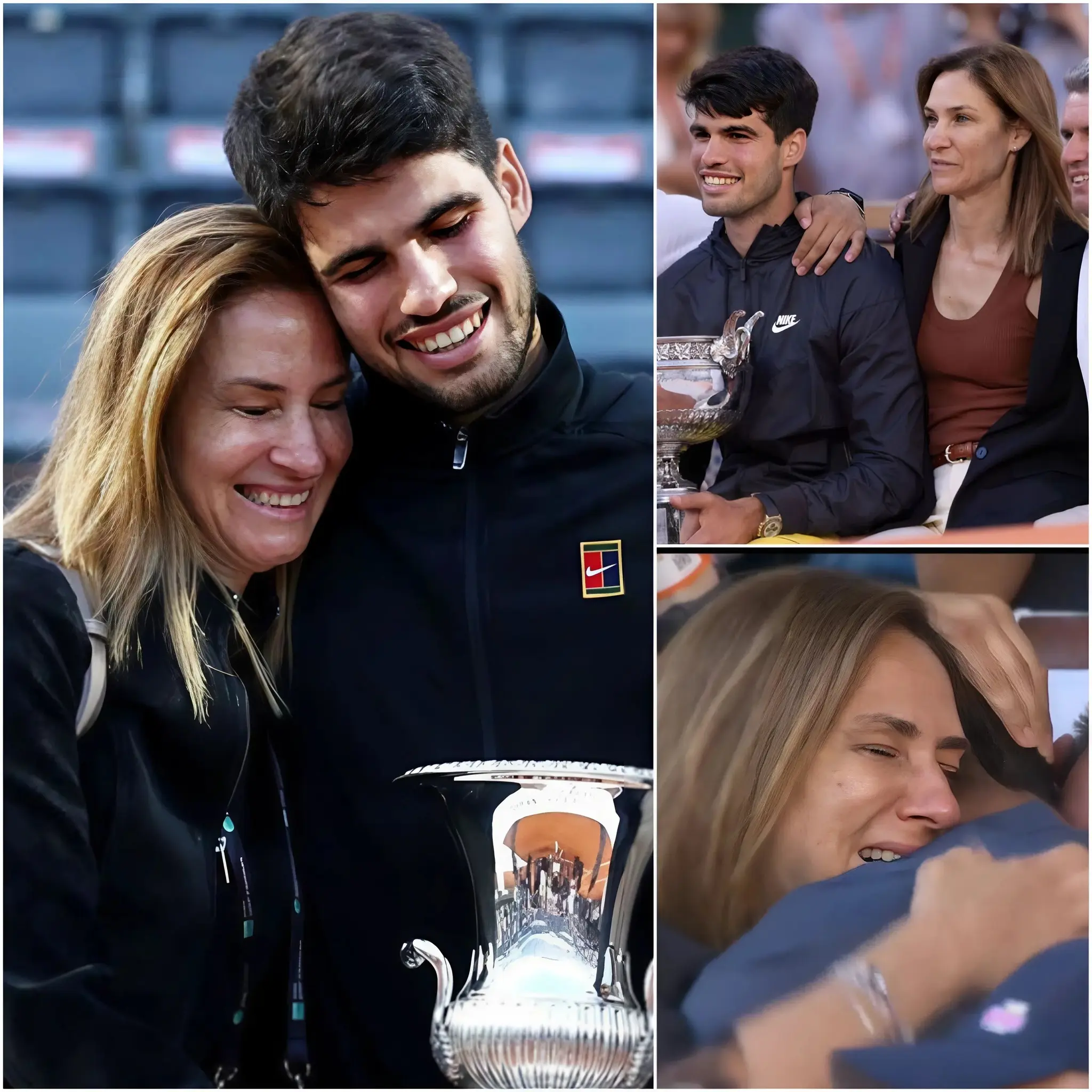 Cover Image for “Mi madre solía ser camarera. Pasaba casi todo su tiempo trabajando e incluso me ocultó un préstamo para que yo pudiera seguir jugando al tenis. Ahora que he ganado dinero, haré todo lo posible para asegurarme de que nunca se arrepientan de criarme, especialmente mi madre”. Luego de completar su Grand Slam de carrera, Carlos Alcaraz habló emocionado en una entrevista sobre su difícil pasado. Con la voz quebrada, recordó cómo su madre trabajaba como camarera y pidió préstamos para apoyar su sueño tenístico. Ahora, como pilar de su familia, quiere… 👇👇