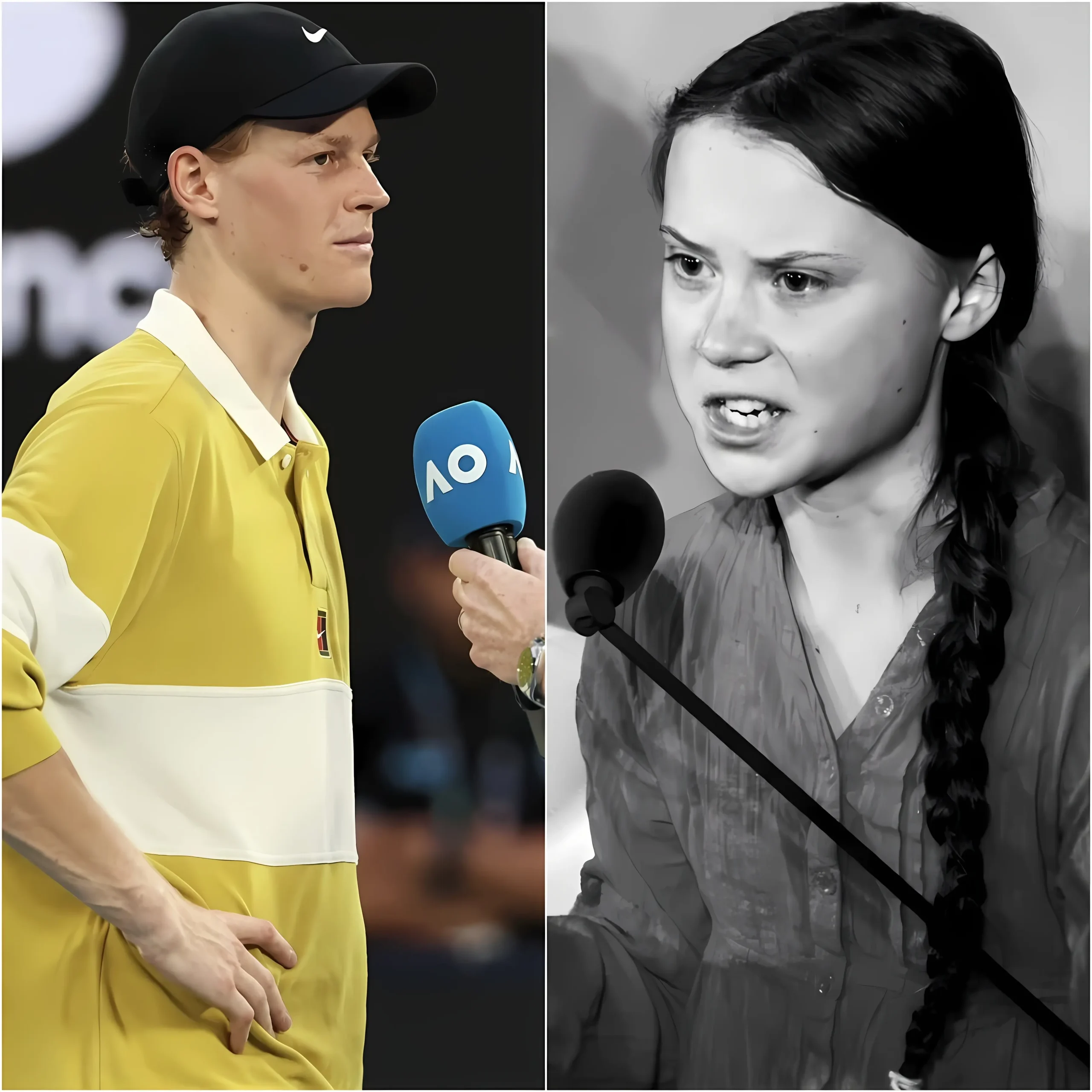Cover Image for đ¨âSIEDITI, BARBIE!â La Stella Del Tennis Italiano Jannik Sinner Ă Stata Bruscamente Interrotta Durante Una Trasmissione Televisiva In Diretta Quando Lâattivista Per Il Clima Greta Thunberg Lo Ha Pubblicamente Definito âTraditoreâ Per Essersi Rifiutato Di Aderire Alla Sua Campagna Per Il Clima E Lâinclusione LGBTQ+ Per La Stagione Tennistica 2026. Pochi Minuti Dopo, Mentre Thunberg â Con Il Suo Impegno Per Lâattivismo Globale â Cercava Di Chiarire La Questione E Di Inasprire Ulteriormente Il Conflitto, Ha Ricevuto Una Risposta Fredda E Dura Dalla Tennista Italiana Che Ha Mandato Lâintero Studio In Una Tesa Situazione Di Stallo E Lâha Lasciata Chiaramente Accasciata Sulla Sedia. Il Pubblico In Studio Si Ă Quindi Alzato In Piedi E Ha Applaudito, Non Per Thunberg, Ma Per Sinner, Che, Con Sole Dieci Parole, Ha Trasformato Un Acceso Dibattito In Una Lezione Di Compostezza, Rispetto E Autocontrollo Sotto Pressione Politica E Mediatica.