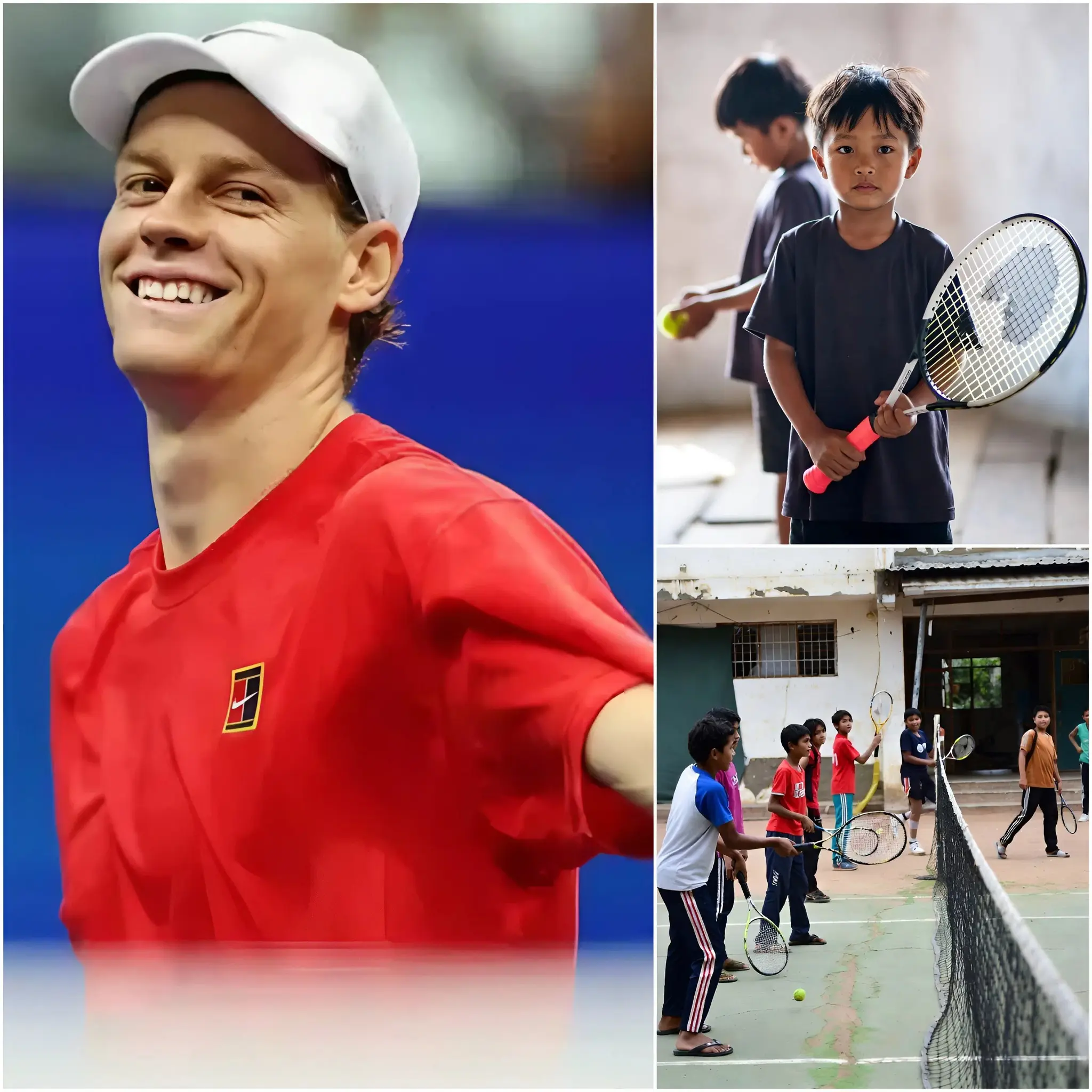 Cover Image for 🎾 Jannik Sinner is making his mark far beyond the baseline, launching a bold initiative designed to uplift promising young players from underprivileged backgrounds. The Italian star aims to carve out a true professional pathway for the next generation through elite training programs and meaningful financial backing, giving rising talents access to a structured development system and a real shot at chasing Grand Slam glory — where ambition and work ethic, not circumstance, define how far a dream can go.