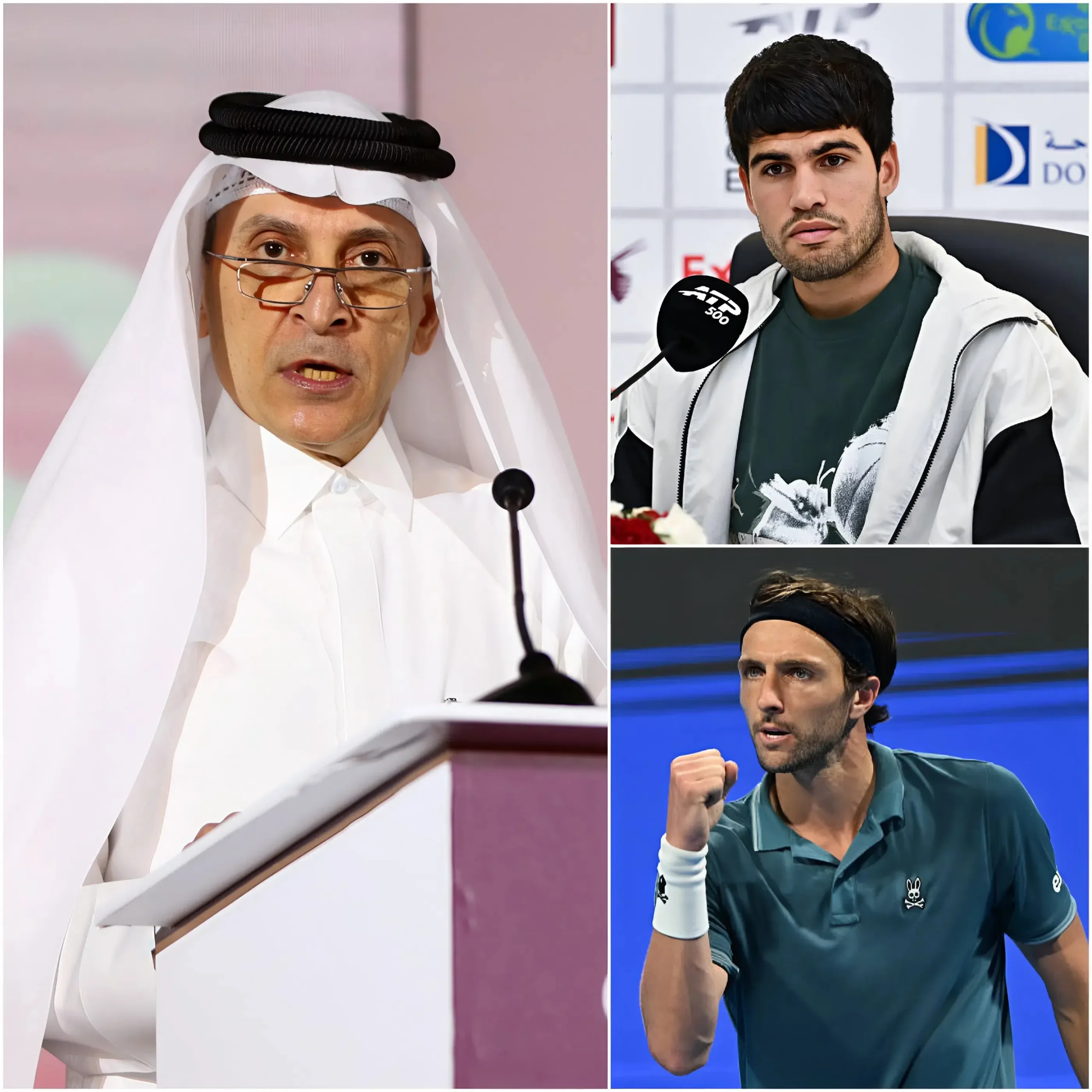 Cover Image for 🚨CONFIRMACIÓN OFICIAL DEL CEO DE QATAR: Tras un día de investigación, el comité organizador del Qatar Open ha anunciado oficialmente los resultados relacionados con el equipo arbitral del partido entre Arthur Rinderknech y Carlos Alcaraz. Después de que el equipo de Arthur Rinderknech presentara imágenes y videos acusando a los árbitros de tomar decisiones controvertidas al ignorar múltiples infracciones cometidas por Carlos Alcaraz, se consideró que estos incidentes afectaron gravemente el desarrollo y el resultado del partido. Y cuando los organizadores emitieron su veredicto final, Carlos habló oficialmente…. 👇👇