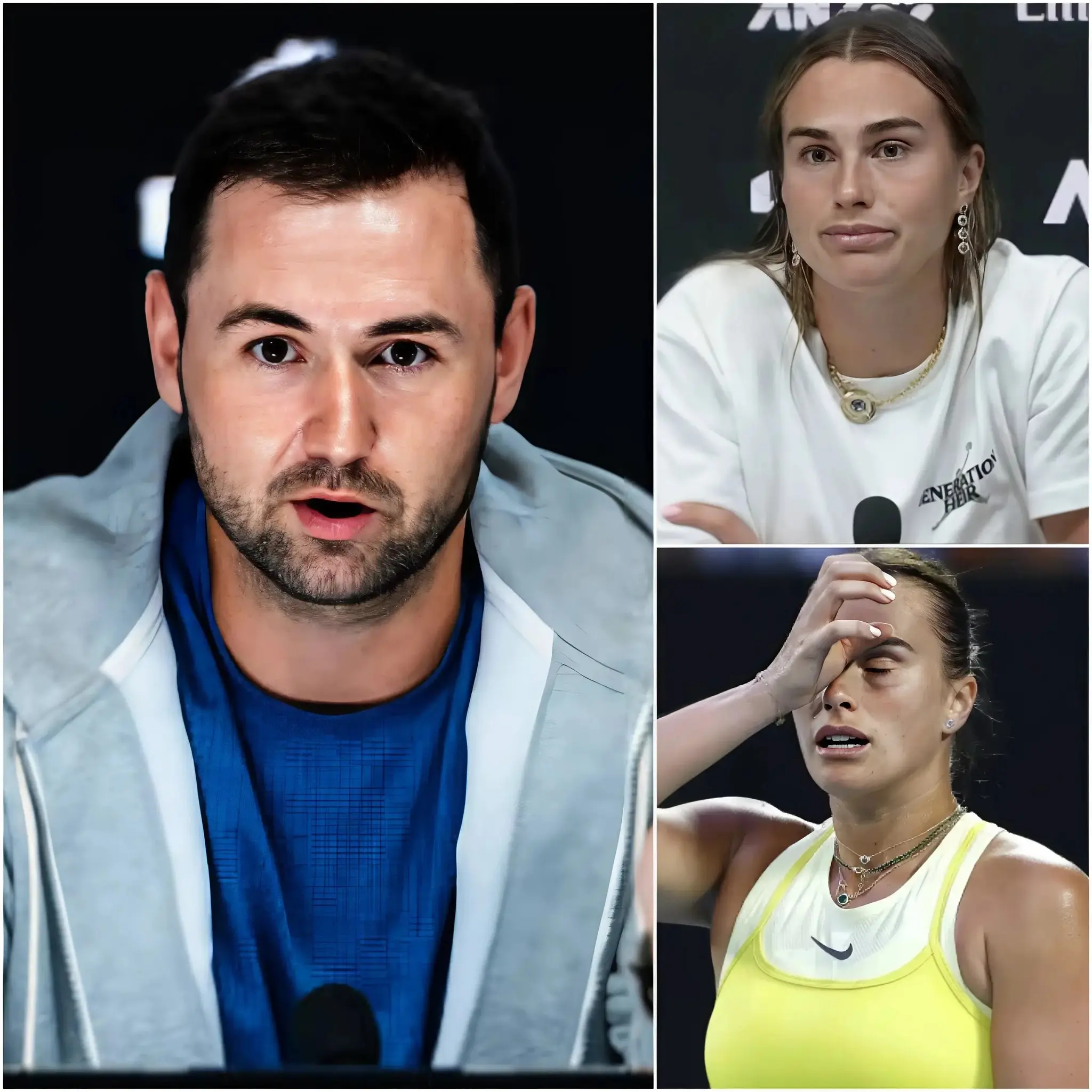 Cover Image for SAD NEWS 💔 “You can’t continue playing tennis or the price will be too high!” – Coach Anton Dubrov broke down in tears during an urgent press conference just 10 minutes after Aryna Sabalenka announced her withdrawal from the Dubai Duty Free Tennis Championships. Dubrov revealed a heartbreaking secret: Sabalenka had hidden her pain for months, nearly jeopardizing her career. The truth behind those tears has left the entire tennis world in stunned silence! 👇