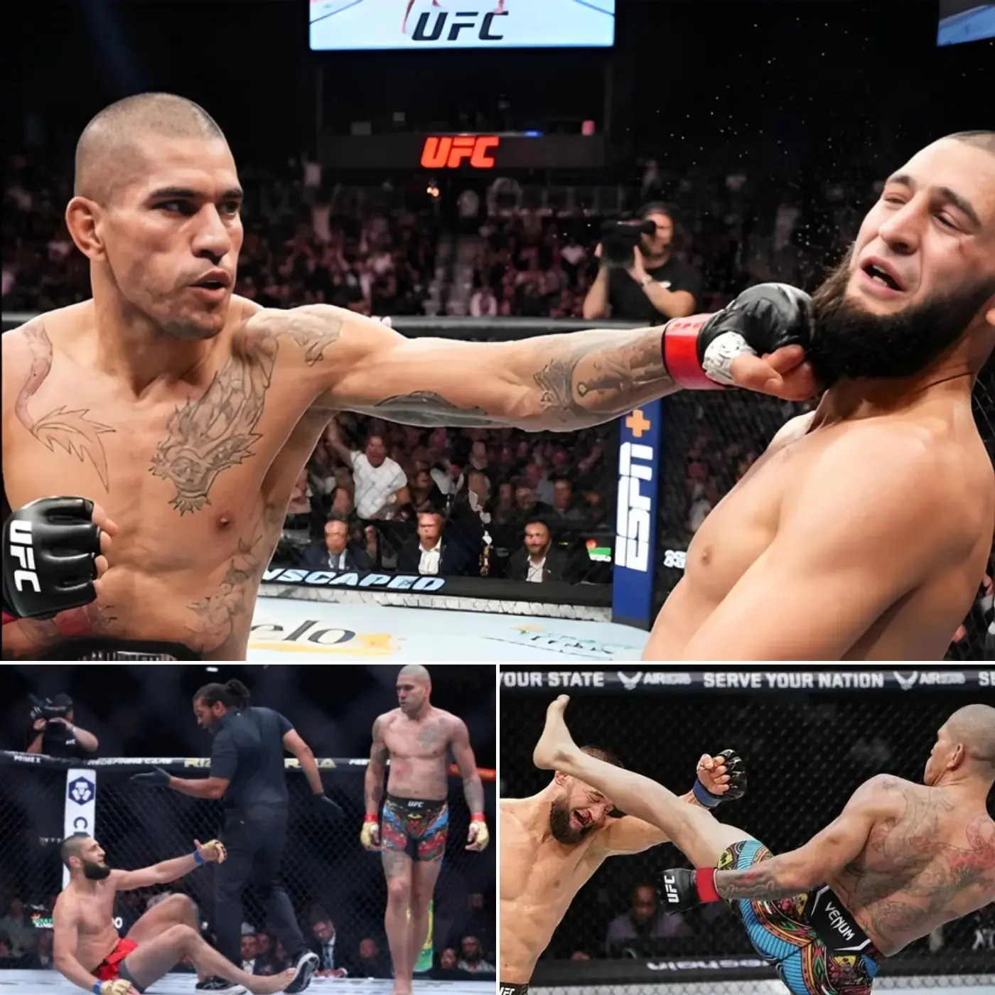 Cover Image for 🚨“The Icon Toppled!” — Alex Pereira Dominates Khamzat Chimaev with a Ruthless First-Round Stoppage
