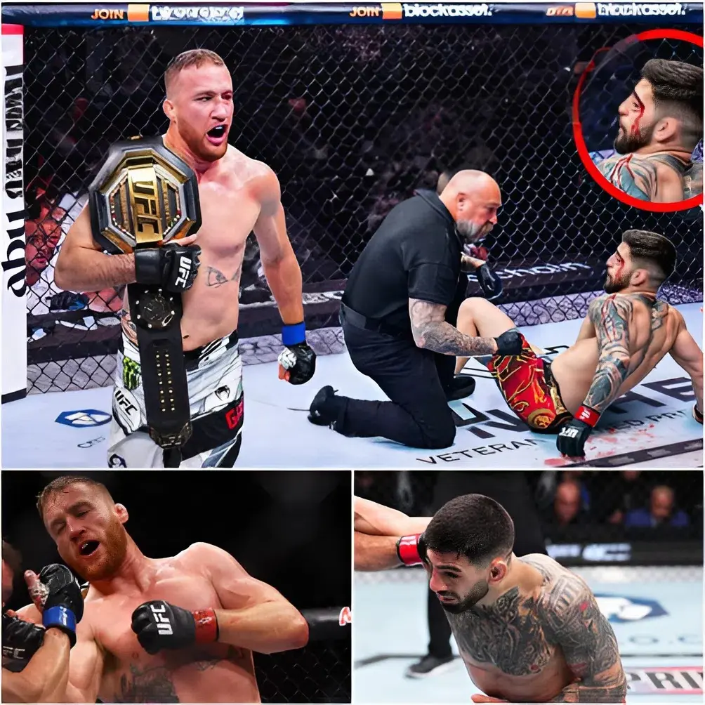 Cover Image for UFC Shockwave: Justin Gaethje Halts Ilia Topuria in Just Eight Minutes, Snaps His Unbeaten Run, and Walks Away with the Championship