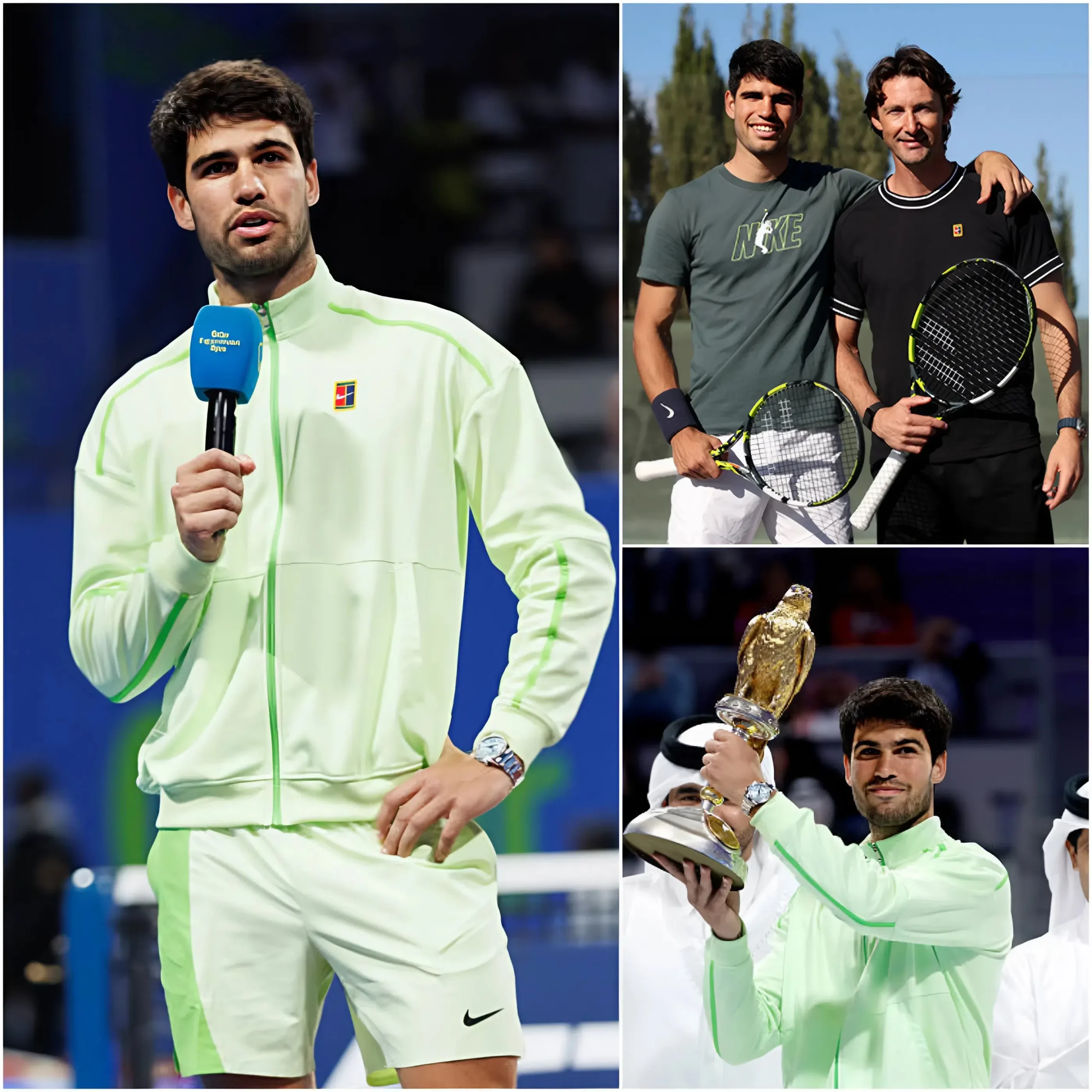 Cover Image for “Desde lo más profundo de mi corazón, quiero expresar mi más sincero agradecimiento a Juan Carlos Ferrero — mi entrenador, mi maestro y una verdadera fuente de inspiración — por haber estado siempre a mi lado cuando todo parecía derrumbarse. Su apoyo, la confianza que depositó en mí y el vínculo especial que compartimos han sido elementos esenciales que me permitieron mantenerme fuerte y seguir adelante. Honestamente, sin Juan Carlos Ferrero, quizás no habría tenido la fuerza necesaria para superar los momentos más difíciles y regresar más fuerte que nunca”, compartió emocionado Carlos Alcaraz, destacando sus cualidades humanas y la conexión especial que los une tras su victoria en el Qatar Open 2026.