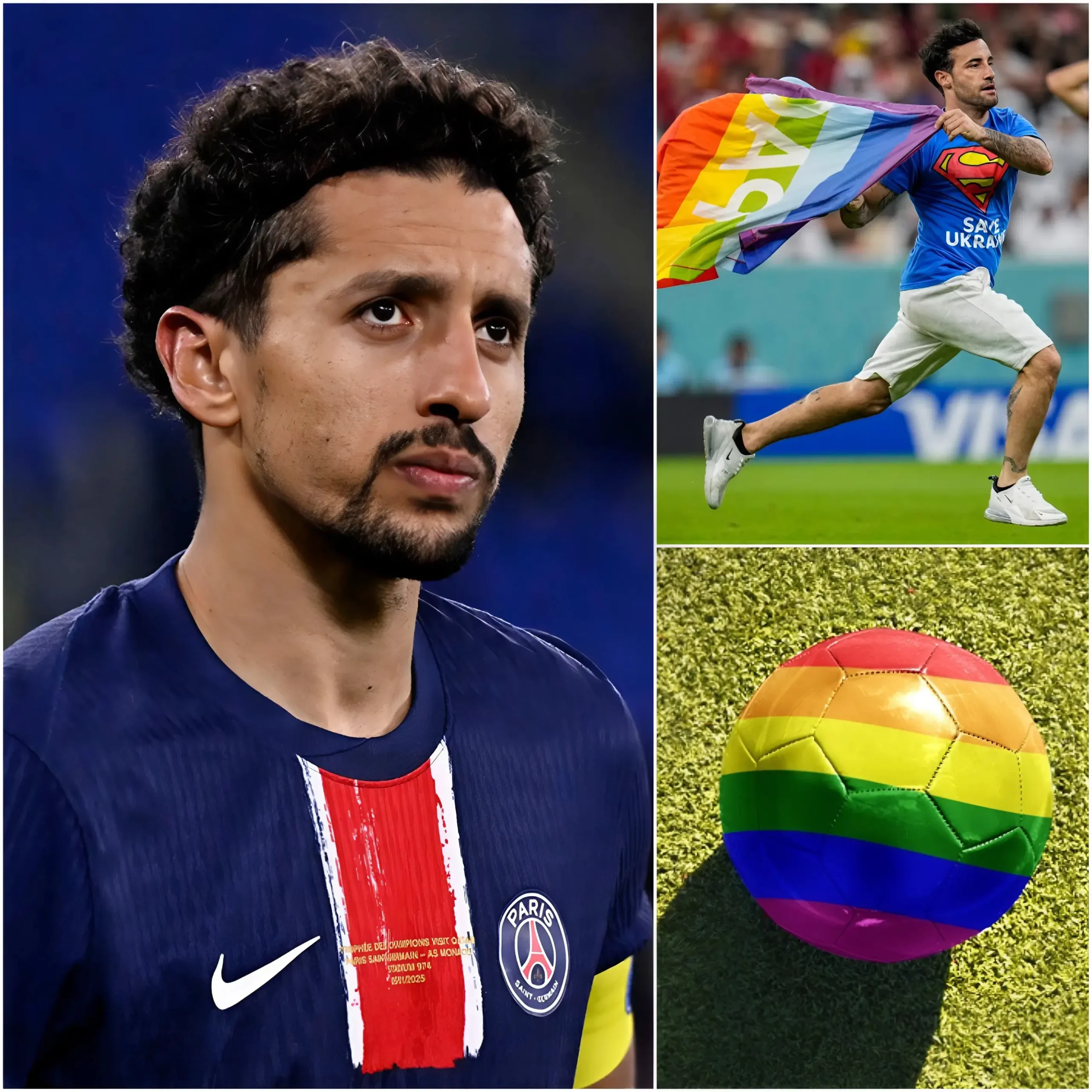 Cover Image for đšđš « MĂȘme si cela me rend plus riche et plus cĂ©lĂšbre, je ne lâaccepterai jamais. » đš La star du Paris Saint-Germain, Marquinhos, a donnĂ© une rĂ©ponse catĂ©gorique Ă une offre de plusieurs millions de dollars, dĂ©clenchant immĂ©diatement une vague de controverses Ă travers le monde. Son refus ferme de participer Ă un tournoi sur le thĂšme Pride, cĂ©lĂ©brant la communautĂ© LGBTQ+ dans le sport, a provoquĂ© de vives rĂ©actions. En une seule nuit, la position de Marquinhos a divisĂ© le monde du football, suscitant Ă la fois lâindignation et des dĂ©bats passionnĂ©s, tout en recevant un soutien massif dâun grand nombre de supporters. Avec seulement quatorze mots, Marquinhos a eu un impact majeur sur ce sport.