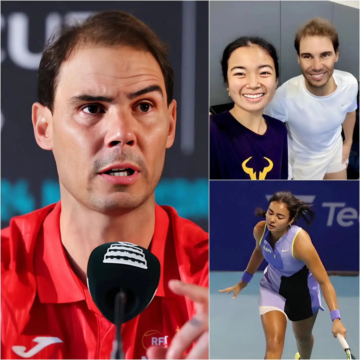 Cover Image for “She’s better than you guys who just mock others!” 🔴 Tennis legend Rafa Nadal spoke out in defense of Alex Eala amidst a wave of sarcasm and ridicule directed at her for being Asian. “What’s happening to Alex is a crime. How can people be so cruel and abandon a rising 20-year-old star who is working so hard and has never complained about anything?” Hearing Rafa’s words, Alex broke down in tears, deeply moved by the support from one of the sport’s greatest icons. In a moment of emotional turmoil, she expressed her gratitude, and his sincere response made Rafa prouder than ever.