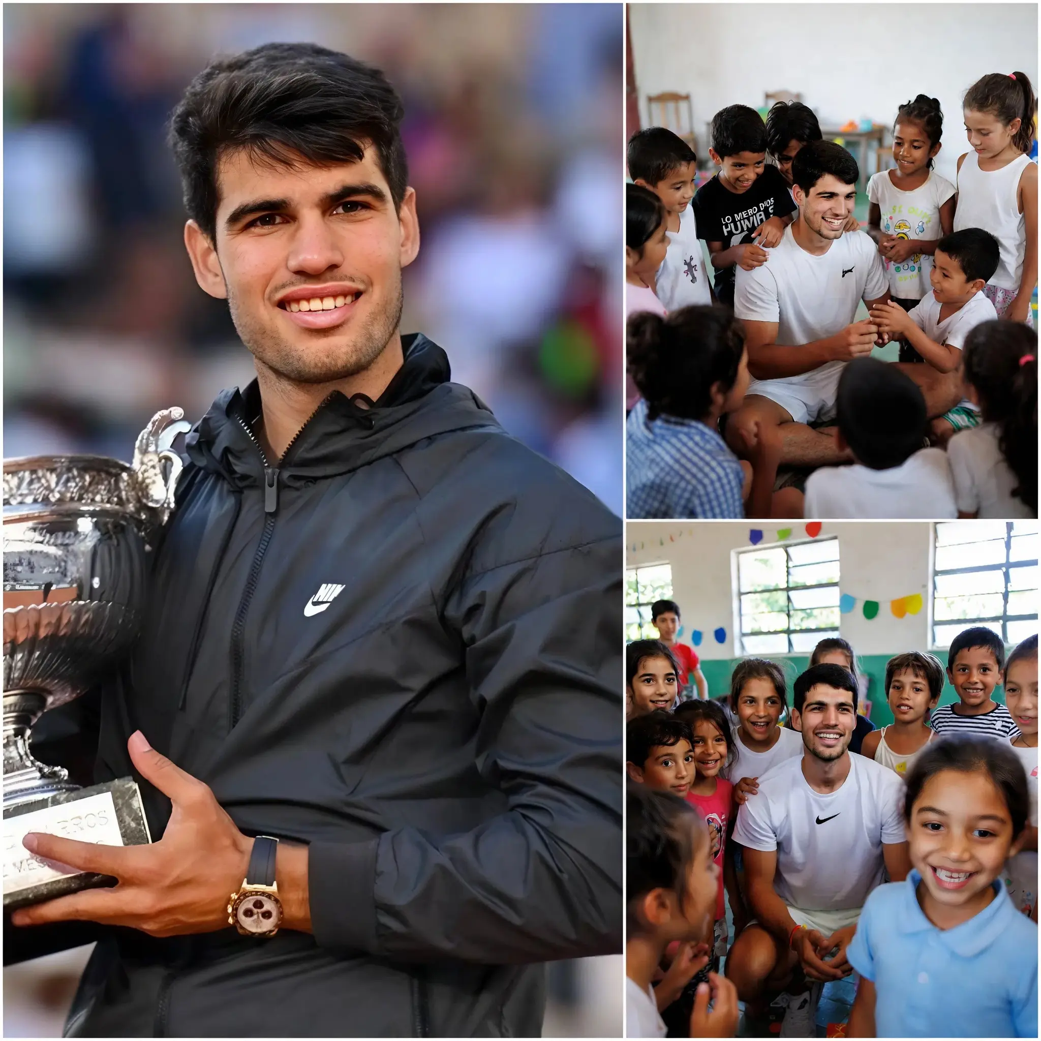 Cover Image for ¡ÚLTIMA HORA: Carlos Alcaraz conmociona al mundo del tenis con un extraordinario acto de generosidad, donando la asombrosa cantidad de 10 millones de dólares a un orfanato en su ciudad natal, Murcia, España! Su emotivo mensaje, “Todo niño merece amor, una oportunidad para brillar y un futuro lleno de esperanza”, ha tocado el corazón de millones, inspirando a fanáticos de todo el mundo y dejando corazones rebosantes de admiración.