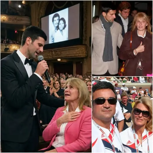 Cover Image for UN MOMENT SPÉCIAL : Hier soir, Novak Djokovic est monté sur scène et a offert un instant qui a transcendé le sport, la célébrité et la performance. Debout sous les projecteurs, il a chanté « Wish You Were Here » en hommage sincère à sa mère — qui était assise discrètement dans le public, le regard rempli d’une émotion qu’elle ne pouvait cacher. Il n’y avait aucune volonté d’impressionner. Aucun effort pour sonner comme un chanteur professionnel ou pour recréer une interprétation légendaire. Ce qui a rempli la salle était quelque chose de bien plus puissant : la gratitude d’un fils, exprimée à travers une musique choisie non pour la perfection, mais pour sa signification. Alors que les premiers accords familiers résonnaient dans la salle, sa mère a baissé les yeux, submergée par l’émotion. À cet instant, elle n’était pas la mère d’une icône mondiale du sport. Elle ne faisait pas partie d’un spectacle public. Elle était simplement une mère, écoutant son fils transformer l’amour, le sacrifice et des années de dévouement en chanson.