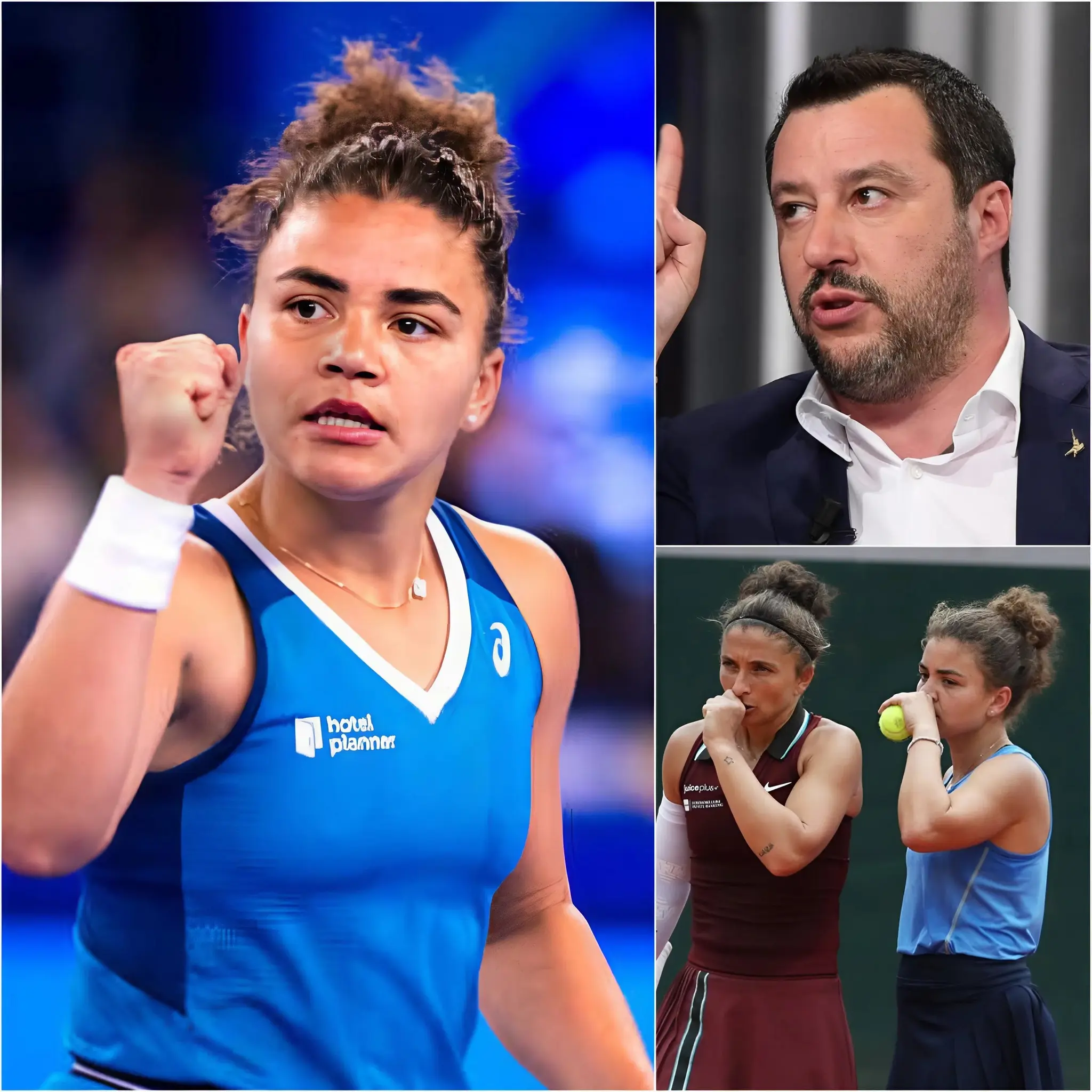 Cover Image for 🎾SCOPPIO IN DIRETTA: “NON SI APPROFITTI DEL POTERE PER AVERE IL DIRITTO DI INSULTARE GLI ALTRI” – Jasmine Paolini sgancia improvvisamente una vera e propria “bomba” durante l’intervista in prima serata con Matteo Salvini, facendolo tremare in modo incontrollabile e costringendolo a sfoggiare un sorriso forzato per giustificare l’insulto rivolto a Sara Errani, definita una “donna anziana e superata del mondo del tennis”… Ma Paolini resta completamente imperturbabile: ogni domanda è affilata come una lama, smascherando l’ipocrisia delle élite. Lo studio televisivo piomba nel silenzio, poi esplode in un fragoroso applauso; i social network vanno in tilt dopo soli 5 minuti e l’immagine di Matteo Salvini risulta danneggiata in modo irreversibile. Che cosa ha spinto la migliore tennista italiana, Jasmine Paolini, fino al punto culminante di questa furia