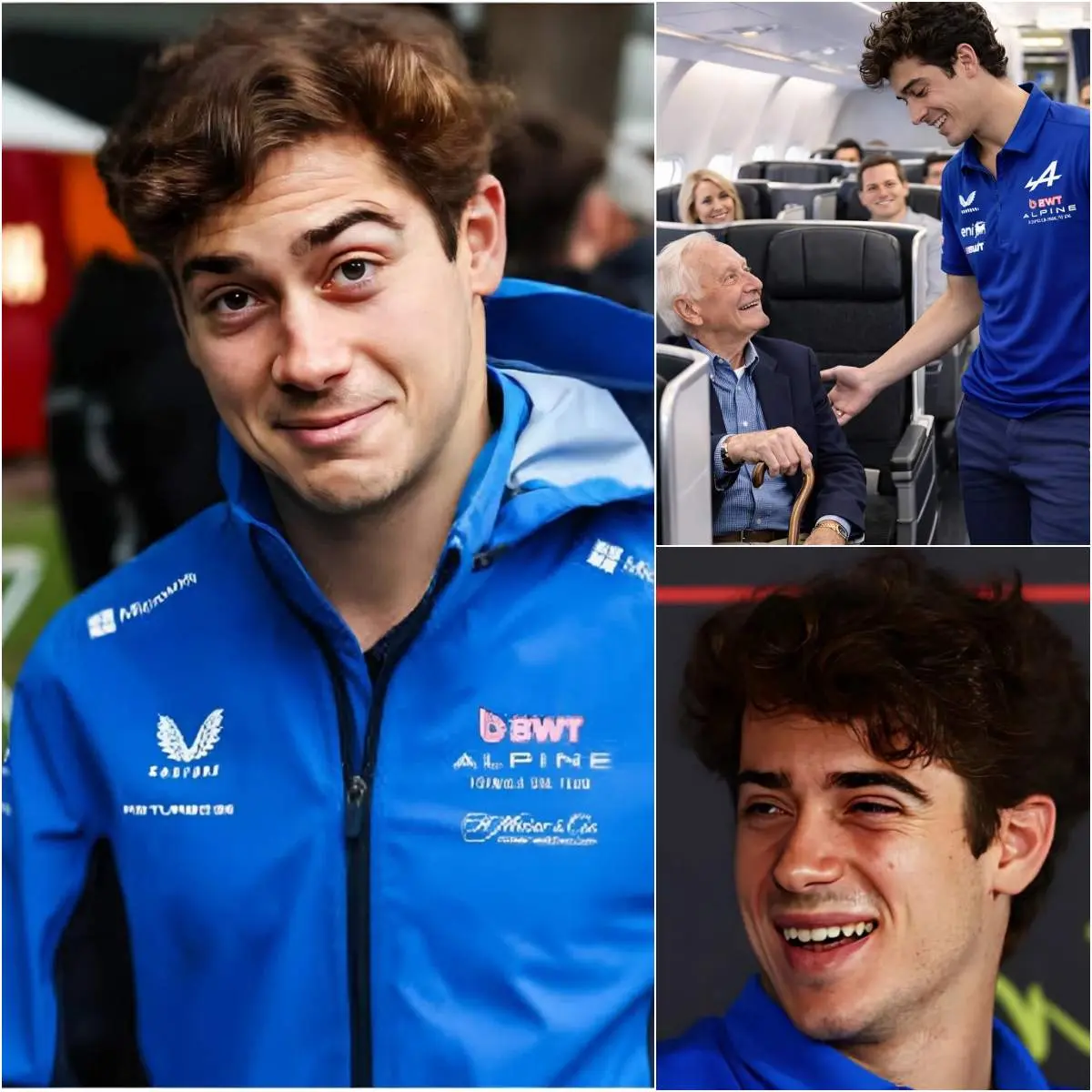 Cover Image for ÚLTIMA HORA: El mundo de la Fórmula 1 está revolucionado después de que el piloto argentino Franco Colapinto sorprendiera a los pasajeros de un vuelo comercial con un gesto de generosidad extraordinario. Según múltiples testigos, el joven talento habría cedido en silencio su asiento de primera clase a un veterano estadounidense de edad avanzada apenas minutos antes del despegue — pero eso no fue todo. Lo que Colapinto hizo después, lejos de las cámaras y sin buscar ningún tipo de reconocimiento, habría emocionado hasta las lágrimas a toda la cabina y dejado completamente sin palabras al personal de vuelo….