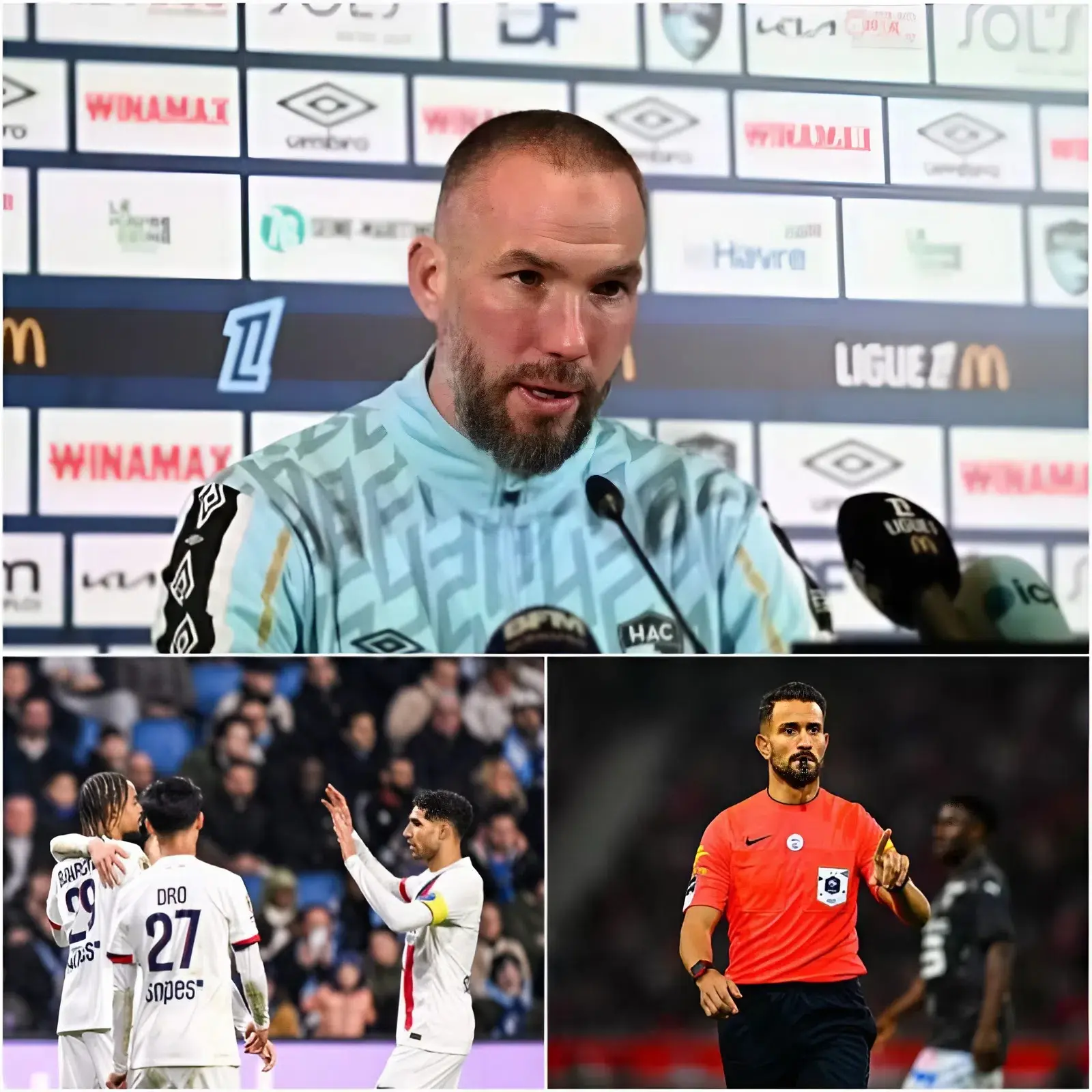 Cover Image for ALERTE INFO : « S’ils veulent que le PSG gagne à tout prix, alors qu’ils leur remettent immédiatement le titre de Ligue 1 et qu’ils nous épargnent ces matchs inutiles. » Didier Digard, entraîneur principal du Le Havre AC, a accusé les trois arbitres du match d’aujourd’hui de manipulation, affirmant qu’ils ont délibérément ignoré toutes les fautes commises par les joueurs du PSG, plaçant ainsi le Le Havre AC dans une situation extrêmement défavorable…