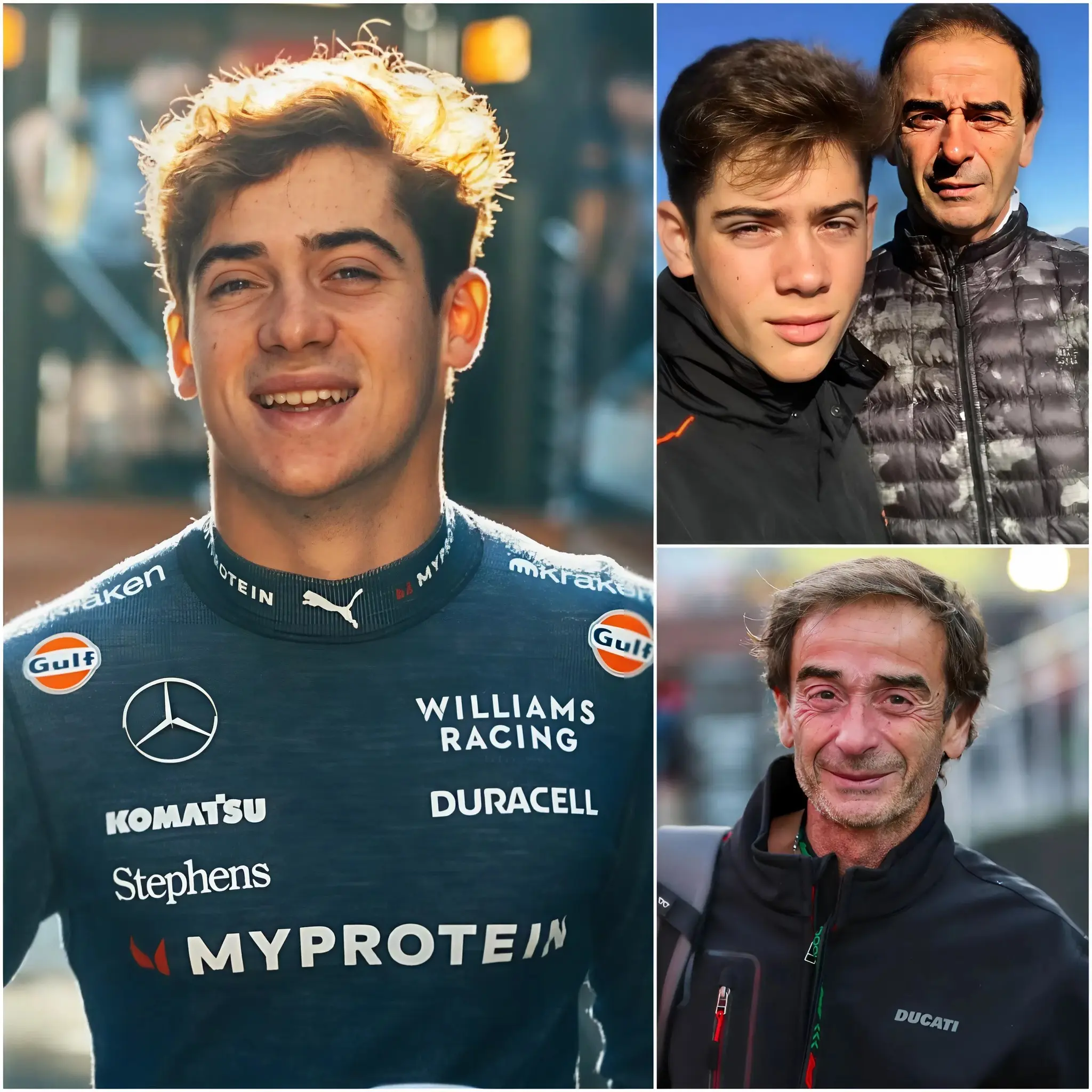 Cover Image for «Peu importe où tu vas… papa sera toujours derrière toi.» — Ce moment simple mais profondément émouvant entre Franco Colapinto et son père est devenu viral de manière inattendue sur les réseaux sociaux, accompagné d’un message qui a touché le cœur de milliers de personnes : « Mon père est mon soutien constant, ma boussole et mon amour inconditionnel. » Beaucoup l’ont décrit comme l’une des scènes les plus authentiques et émouvantes entre père et fils jamais vues dans le monde du sport, un puissant rappel qu’au-delà de la vitesse, de la pression et du faste de la Formule 1, il existe un lien familial que rien ne peut remplacer. 🏁❤️