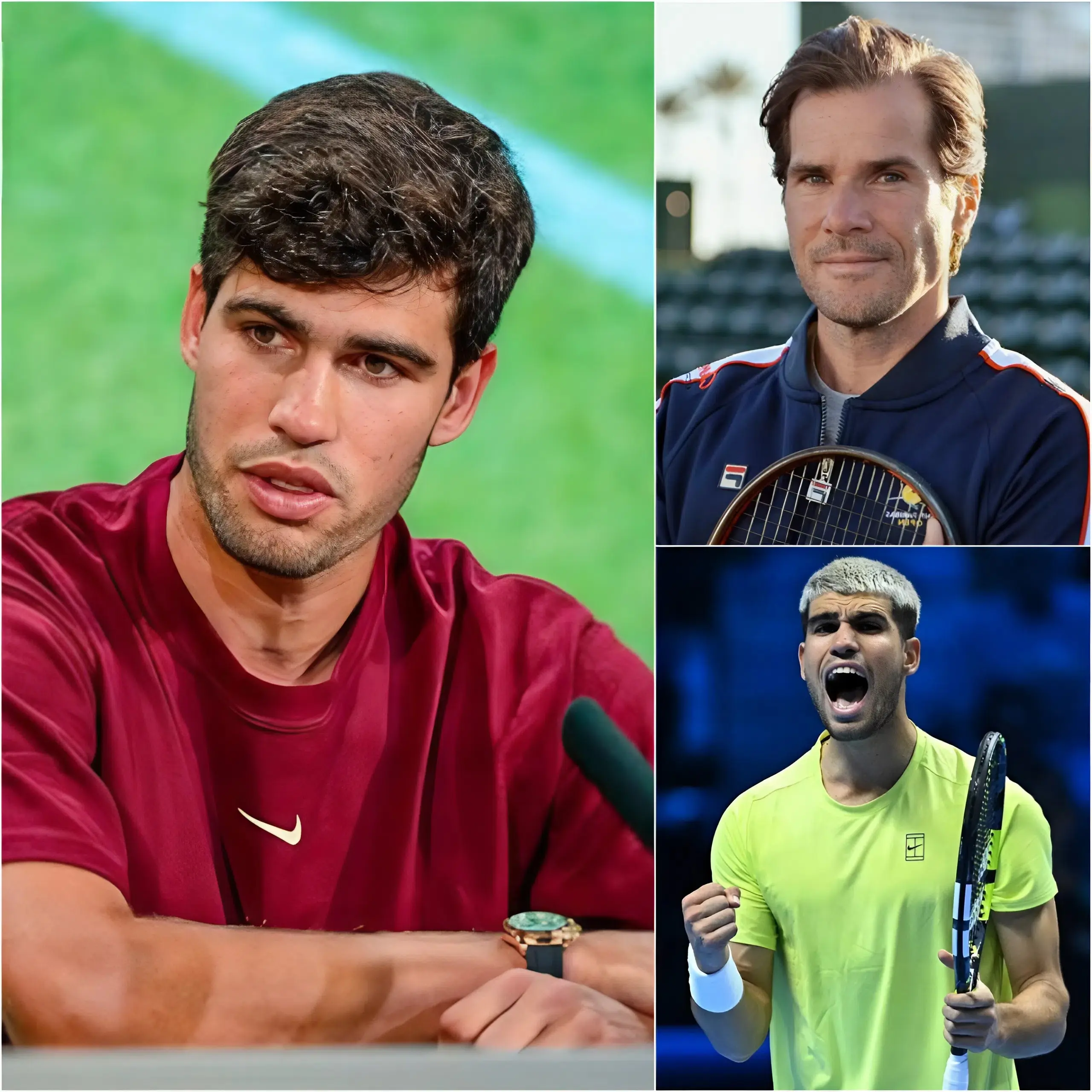 Cover Image for ÚLTIMA HORA: Carlos Alcaraz envió inesperadamente una solicitud oficial a los organizadores de Indian Wells 2026 exigiendo protección especial de alto nivel: un equipo de seguridad privado con al menos 20 agentes armados, vehículos blindados para traslados del aeropuerto al hotel, vigilancia antidrones 24/7 alrededor de la zona de competición y el derecho a cancelar cualquier partido ante “amenazas de seguridad derivadas del conflicto en Oriente Medio”. Alcaraz teme que grupos extremistas puedan aprovechar un gran evento deportivo en Estados Unidos para cometer un atentado terrorista dirigido a estrellas internacionales para “generar atención”. También argumentó que Estados Unidos se encuentra en un “estado de guerra real” y que no quiere arriesgar su vida solo por un torneo de tenis. Tommy Haas, director del torneo de Indian Wells, respondió públicamente en la rueda de prensa previa al evento. Su respuesta dejó a Alcaraz… atónito y provocó que todo el mundo del tenis “estallara” por el nivel extremadamente sarcástico de sus palabras.