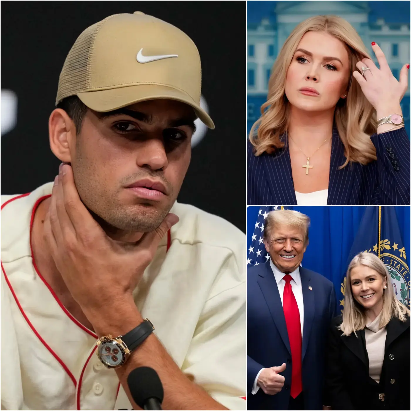 Cover Image for 🛑 “¡SIÉNTATE, MARIONETA DE TRUMP, A QUIÉN CREES QUE REPRESENTAS!” Carlos Alcaraz dejó a Karoline Leavitt sin palabras en un momento impactante en televisión en vivo. Cuando Karoline Leavitt menospreció a Carlos Alcaraz en vivo, burlándose de él como “solo un comentarista ingenuo”, nadie podría haber imaginado lo que sucedería después….