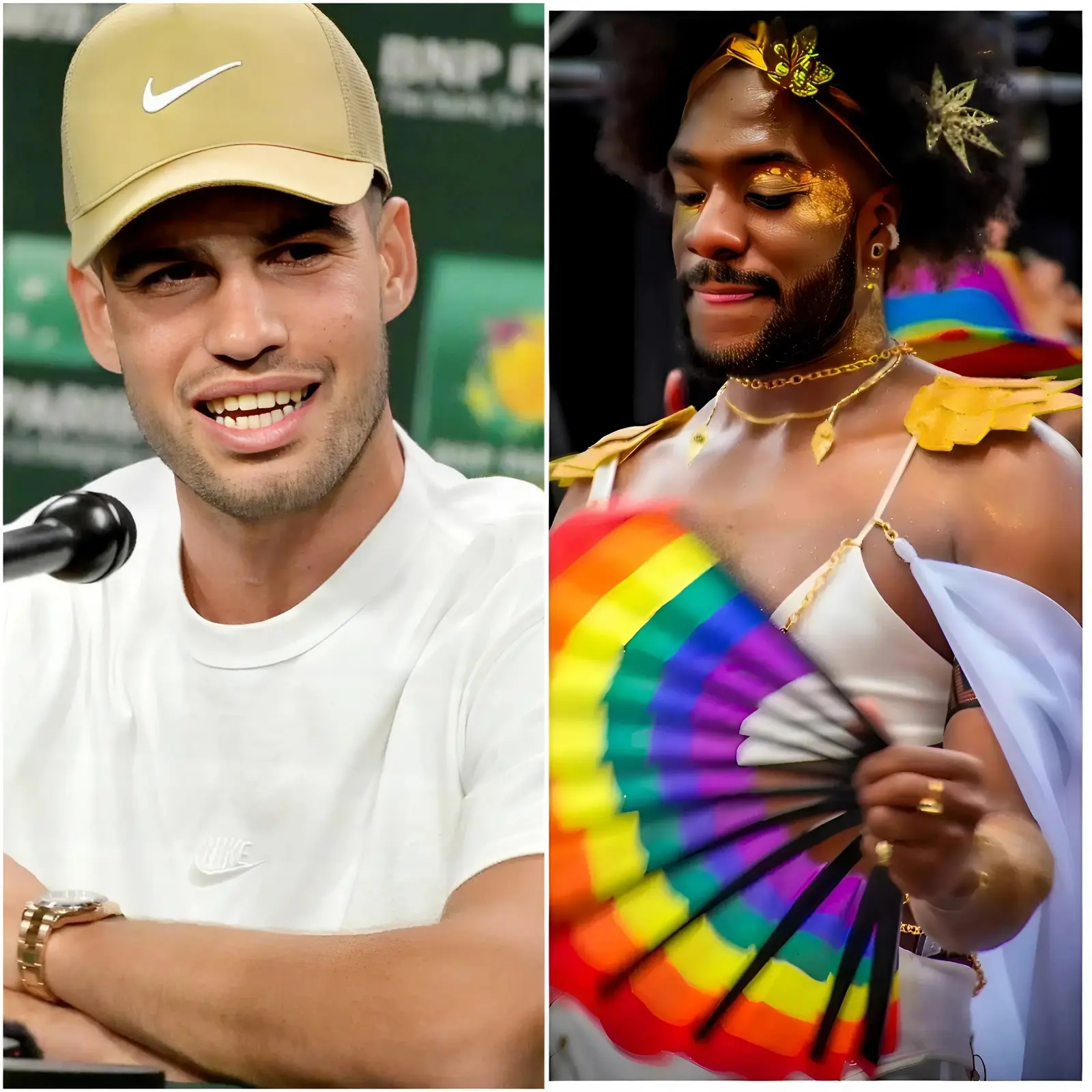 Cover Image for Carlos Alcaraz ha rechazado públicamente usar el brazalete arcoíris L.G.B.T durante los partidos importantes de las próximas temporadas. El tenista español declaró: “El tenis debería centrarse en el partido, en la competición y en ganar – no debería convertirse en una plataforma para propaganda política o ideológica.” Su postura se volvió viral inmediatamente en las redes sociales, obligando tanto a Carlos Alcaraz como a su equipo de management a tomar una decisión urgente – una que inevitablemente decepcionará a la mayoría de los fans, independientemente del resultado final…