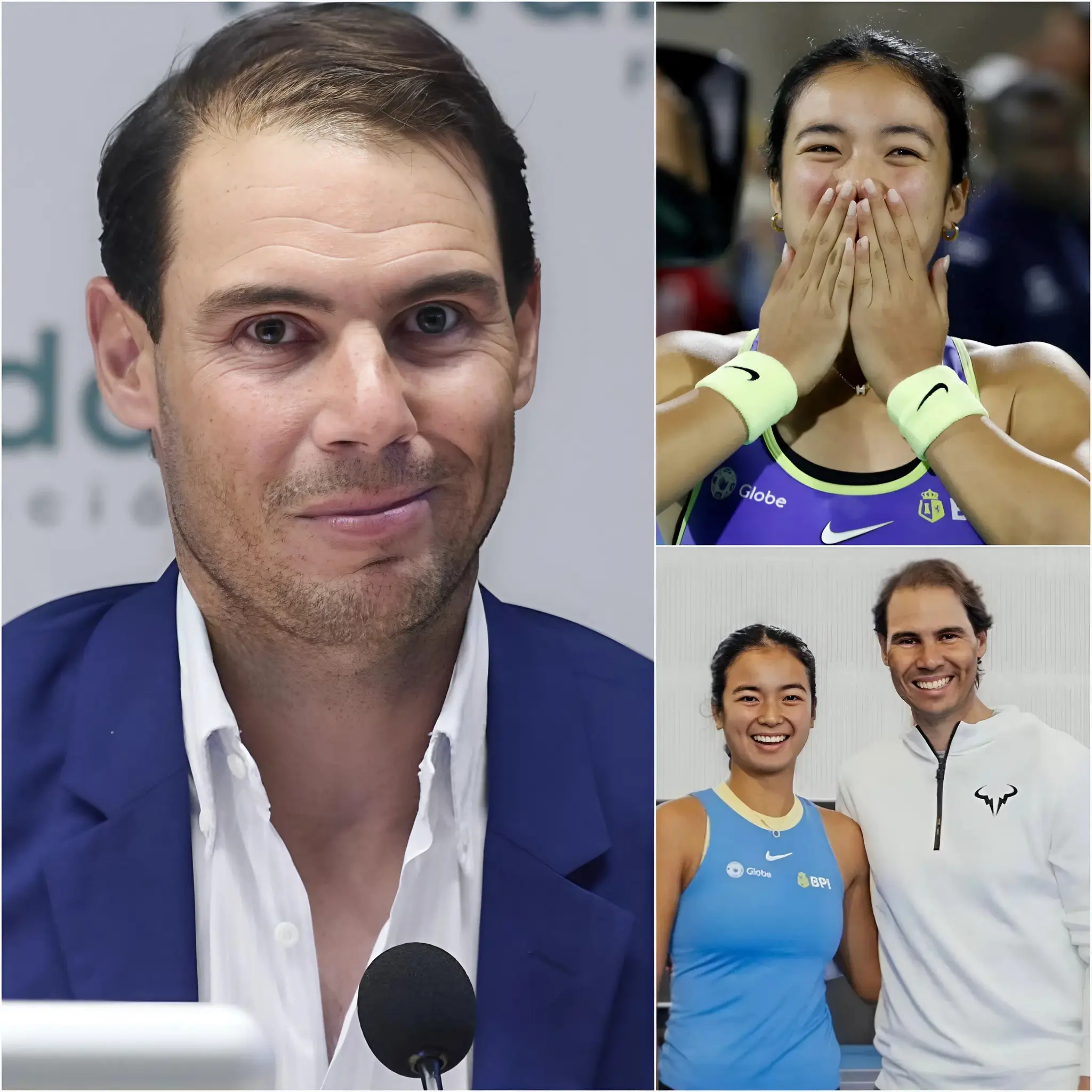 Cover Image for SURPRISING: “Win or lose, just reaching this stage is already a huge step forward in your journey. I’m proud of you.” Rafael Nadal sent a heartfelt message to Alex Eala right before the major Indian Wells Masters tournament, marking an important milestone not only for Alex but also for Philippine tennis. Everything Alex has shown so far proves that she is on the right path and living up to Rafael’s expectations. Amid the overwhelming excitement, Alex admitted that Rafael’s words had a profound impact on her. Shortly afterward, with a serious and powerful tone, her response made Rafael’s heart race before moving him deeply.