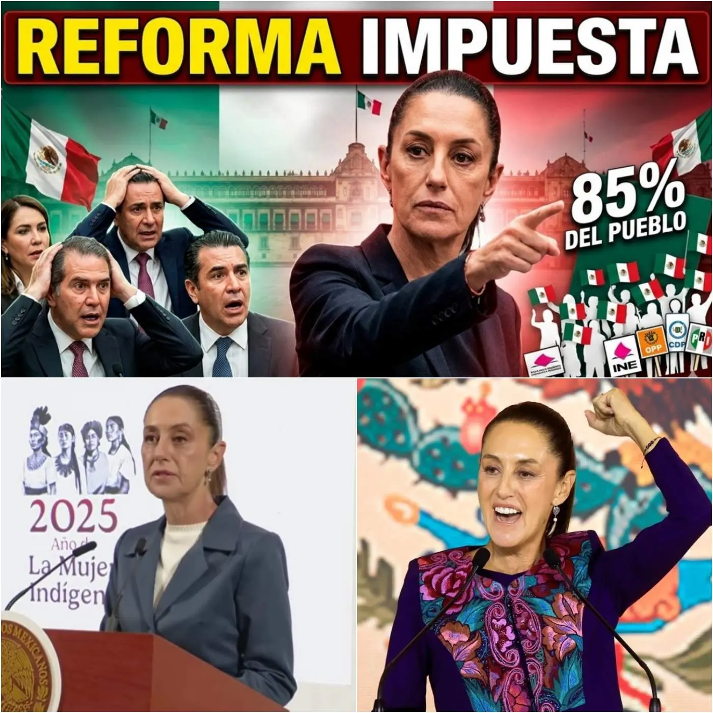 Cover Image for SHEINBAUM IMPONE REFORMA ELECTORAL! 85% DEL PUEBLO LA RESPALDA! INE Y OPOSICIÓN EN PÁNICO ¡ATILO!