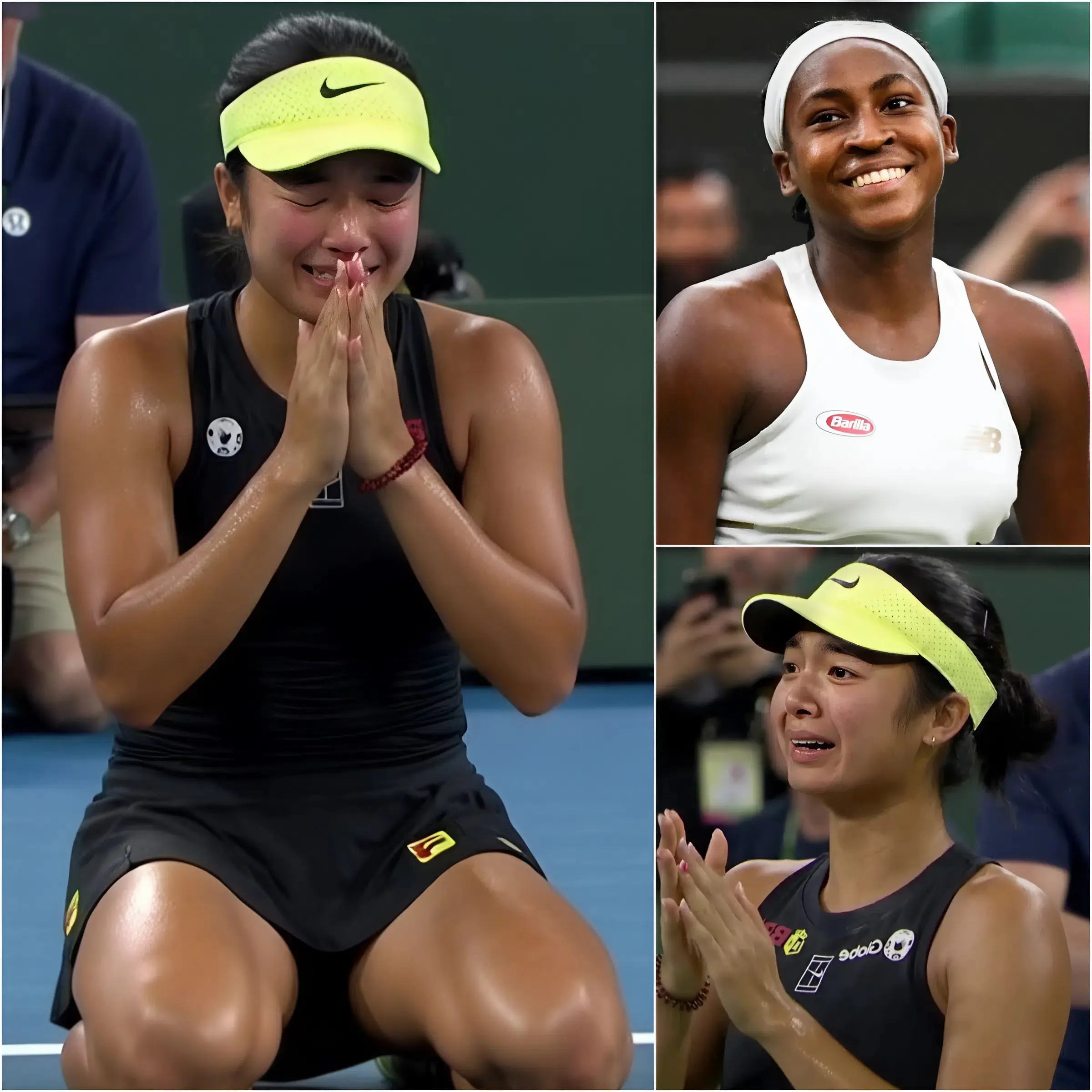 Cover Image for “Is this a dream, Mom? I did it.” Alex Eala broke down in tears immediately after finishing her match against Coco Gauff, marking the moment she became the first Filipino player to reach this far at Indian Wells.