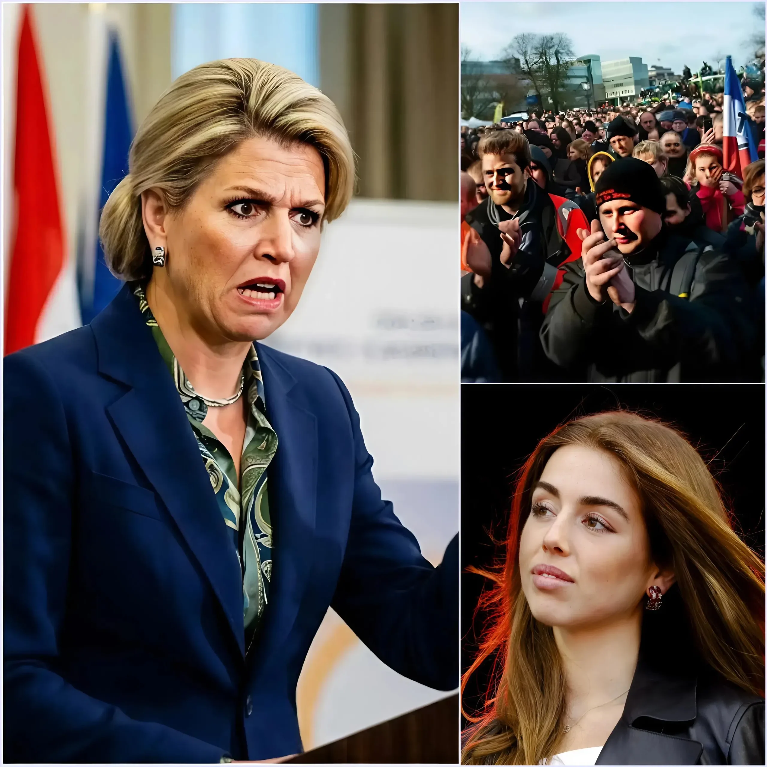 Cover Image for âNIEMAND MAG AAN MIJN DOCHTER KOMEN!â Koningin MĂĄxima, woedend, verbrak de stilte om haar eigen dochter te beschermen en hekelde de wreedheid van de hedendaagse publieke opinie en media. âHoe durft u een jong meisje, dat ooit de natie roem bracht, te belasteren en haar geest te vertrappen, alleen vanwege een privĂŠbeslissing?â