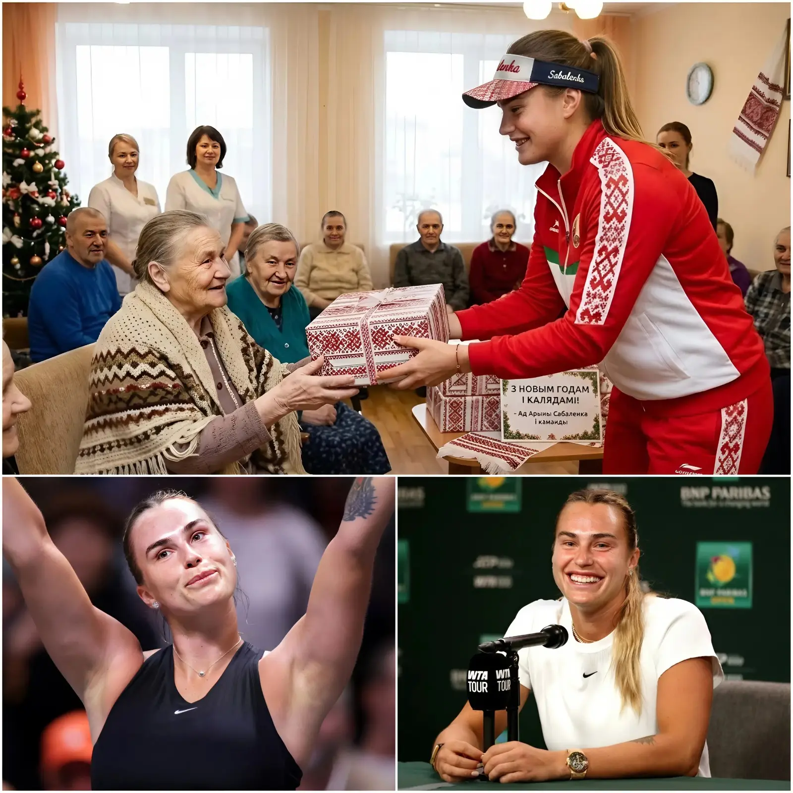 Cover Image for “10 millones de dólares en premios pueden desvanecerse en un instante, pero cientos de vidas pueden iluminarse gracias a una decisión que está conmoviendo al mundo…” compartió emocionada Aryna Sabalenka 💙🤍❤️