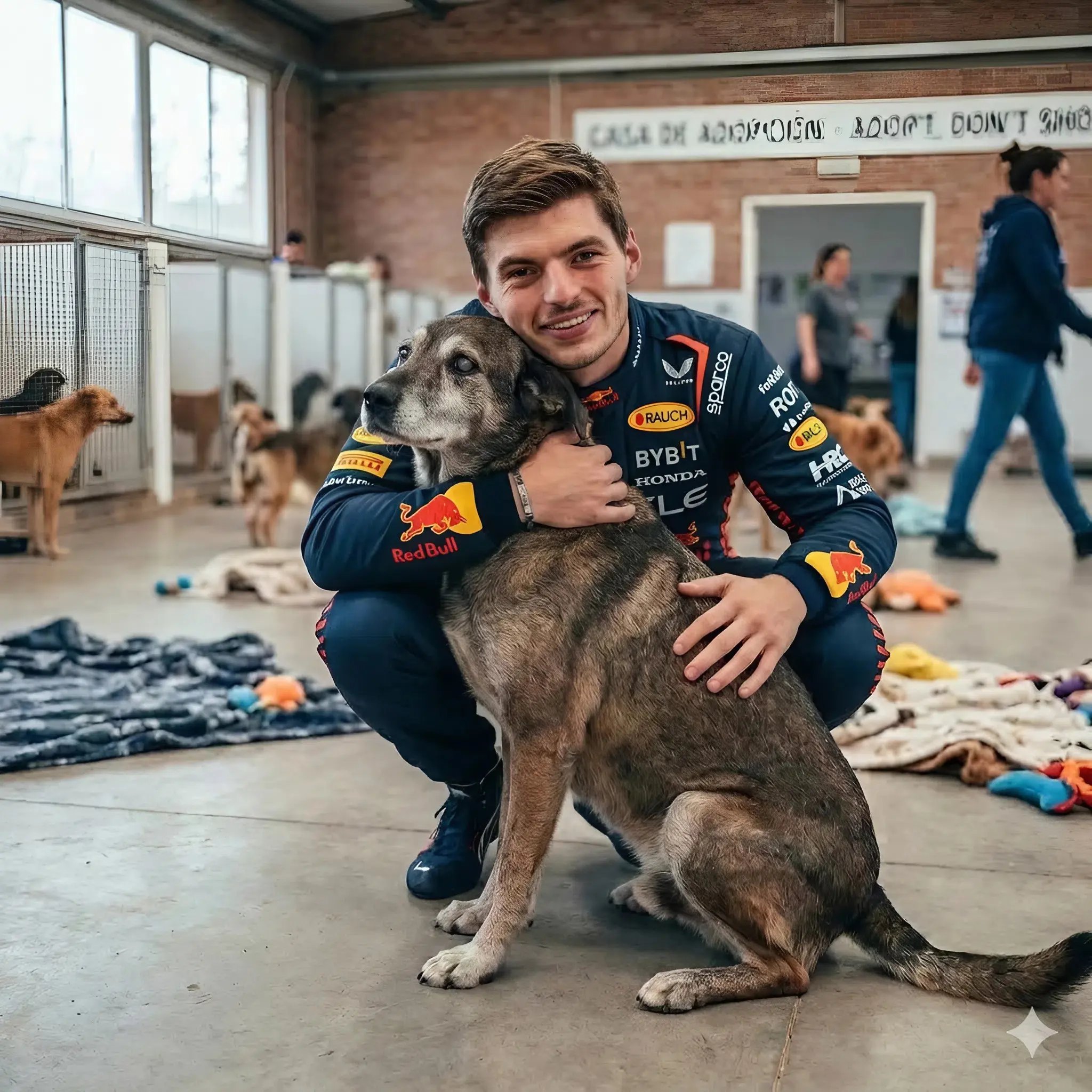 Cover Image for ❤️ GOOD NEWS: Max Verstappen quietly visited an animal shelter in his hometown of Hasselt, Belgium, just 48 hours before its final closure, which meant that 27 animals were at risk of euthanasia.