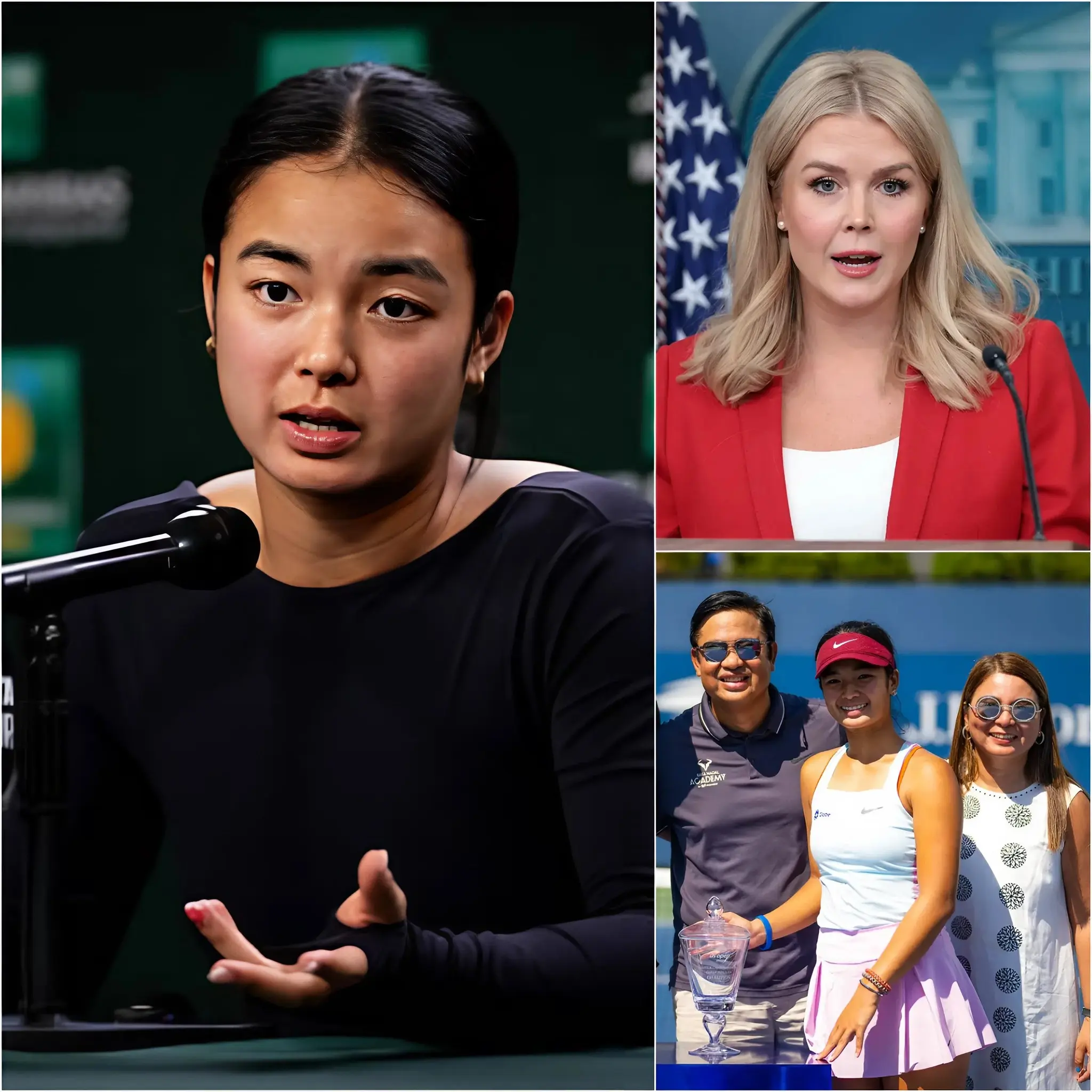 Cover Image for 🔴“DON’T DRAG MY FAMILY OR MY COUNTRY INTO THIS.” Alex Eala left the entire press room speechless after firing back at a controversial remark from Karoline Leavitt.
