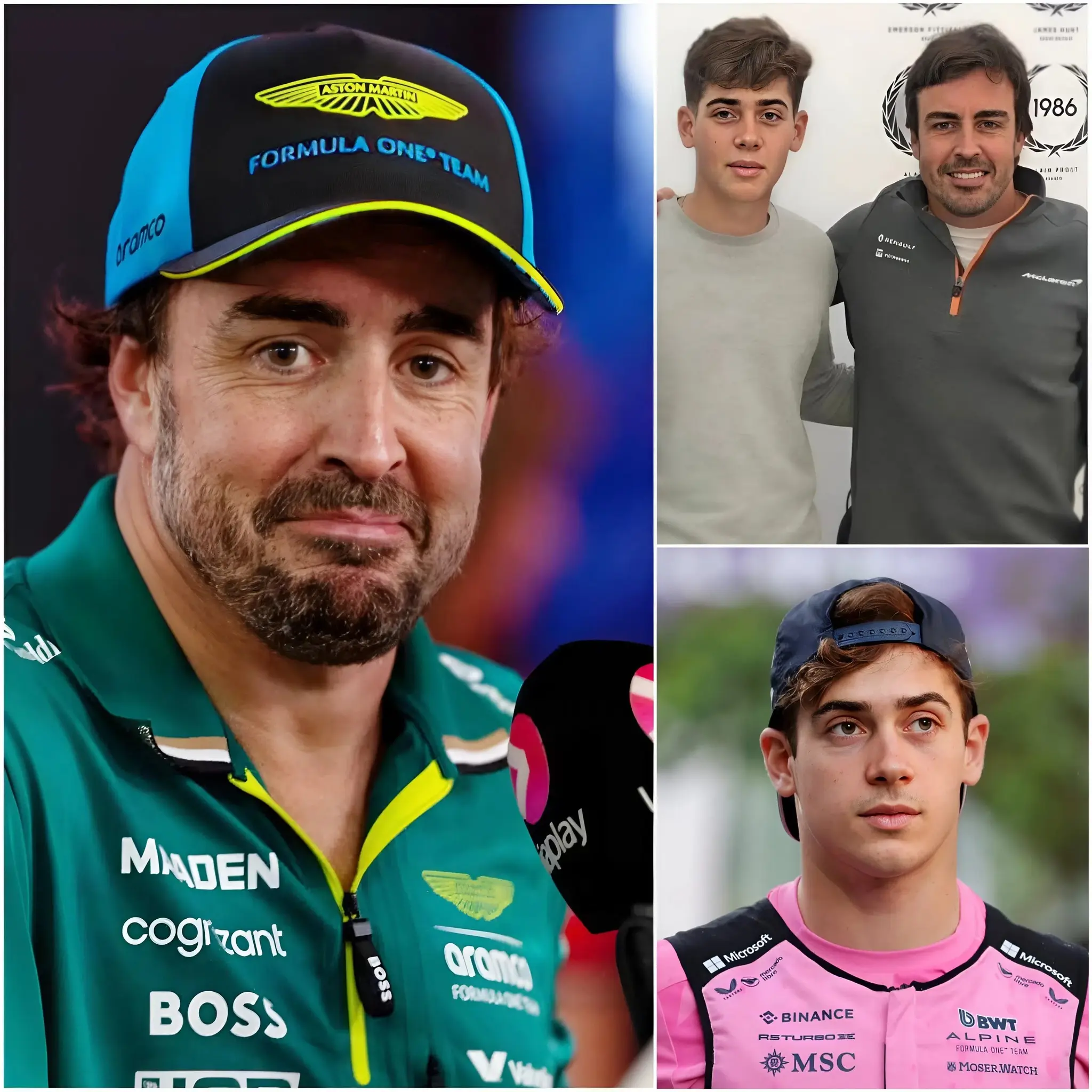 Cover Image for ❤️Antes del Gran Premio de China, Fernando Alonso sorprendió a Franco Colapinto al entregarle una pulsera de hilo rojo proveniente de su tierra natal, Le dijo: