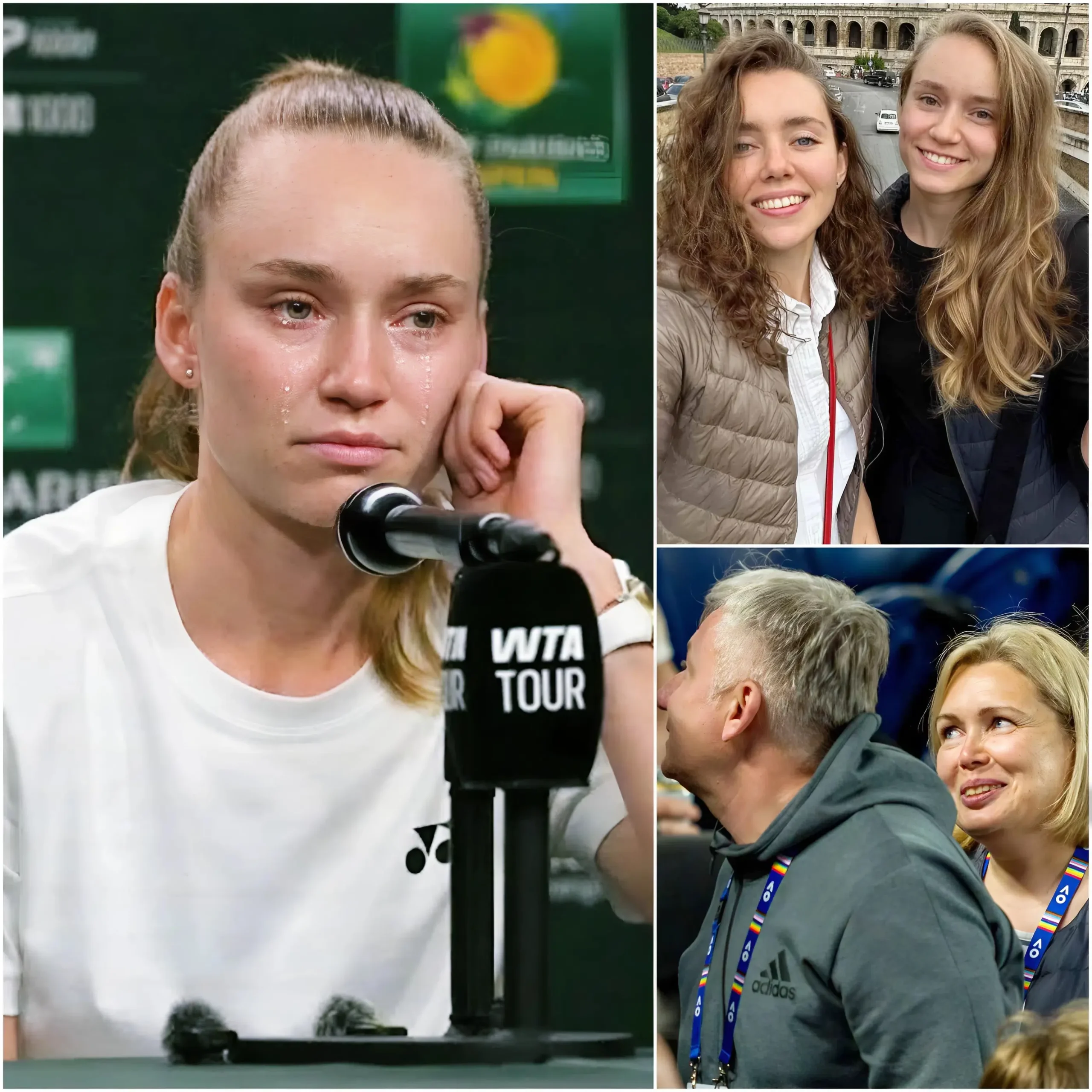 Cover Image for ❤️😢 After the defeat in the BNP Paribas Open 2026 final, Elena Rybakina walked into the press conference with red eyes and a tired expression. At first, she planned to talk about the match. But after only a few sentences, her voice softened. Rybakina admitted that the days leading up to the final had been very difficult because she was worried about her family.