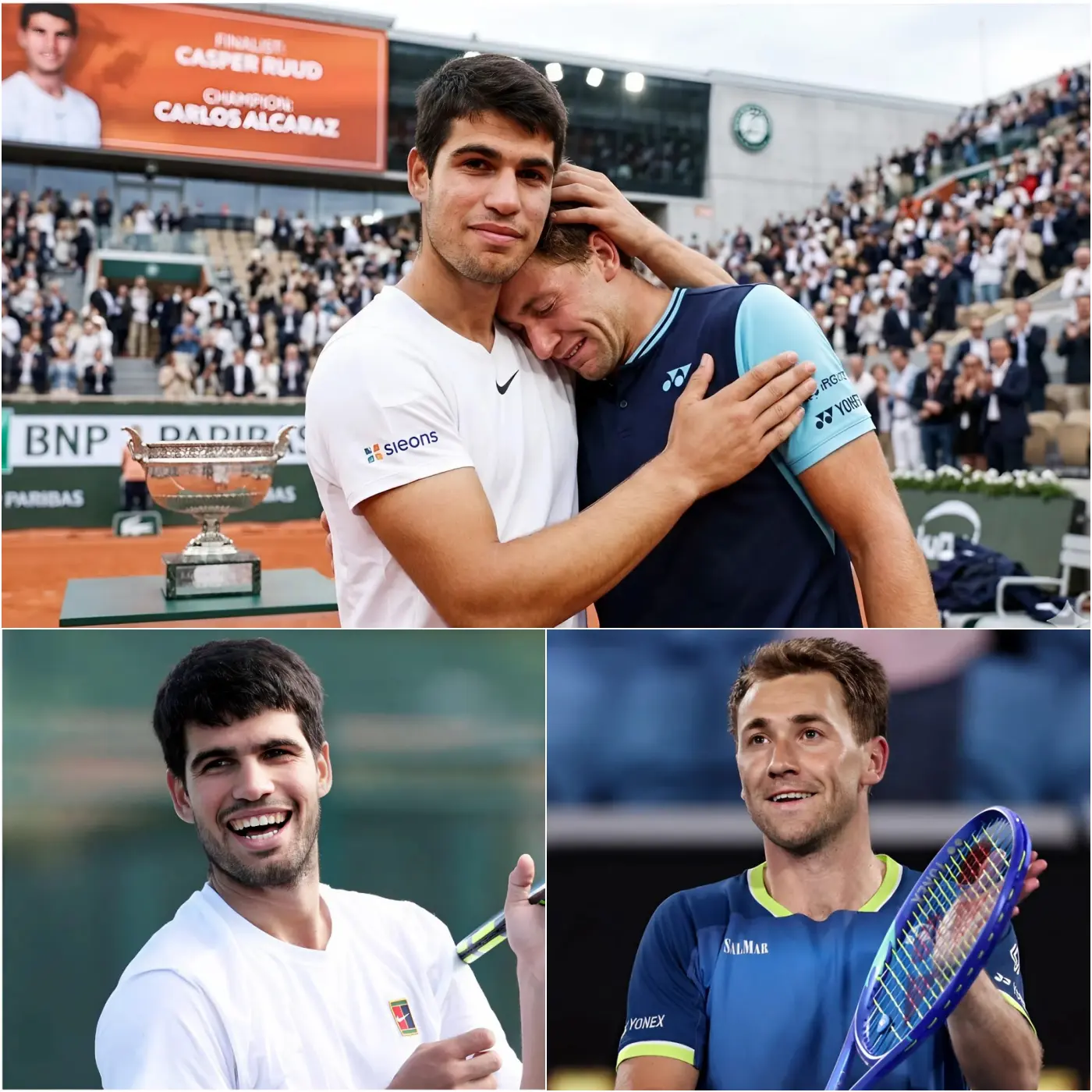 Cover Image for Después de su victoria sobre Casper Ruud en Indian Wells 2026, Carlos Alcaraz sorprendió a todos al rechazar las entrevistas y dirigirse directamente hacia su oponente. En lugar de celebrar su victoria, caminó hacia Ruud, quien estaba sentado y visiblemente decepcionado tras el partido.