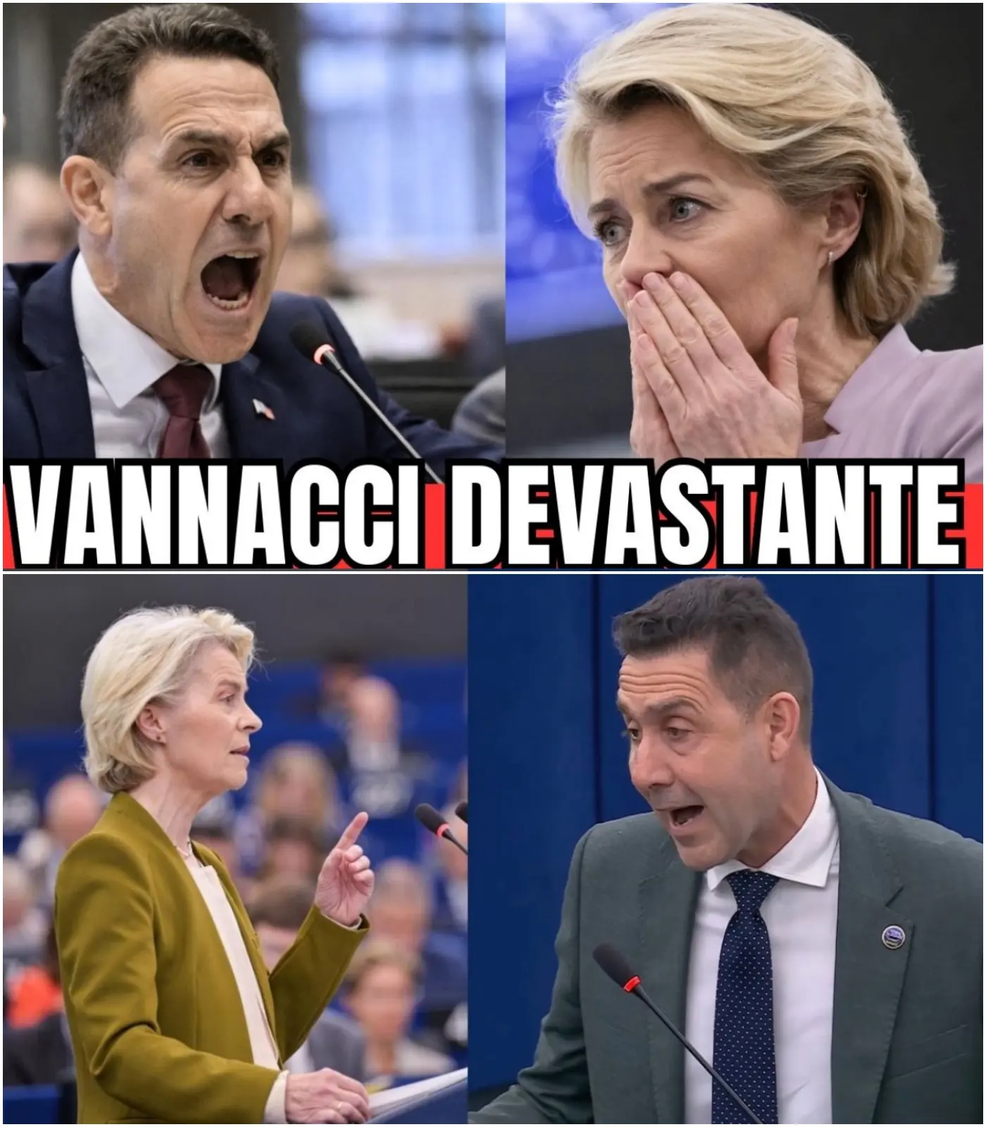 Cover Image for VANNACCI UMILIA VON DER LEYEN: BUFERA TOTALE SULL’UNIONE EUROPEA