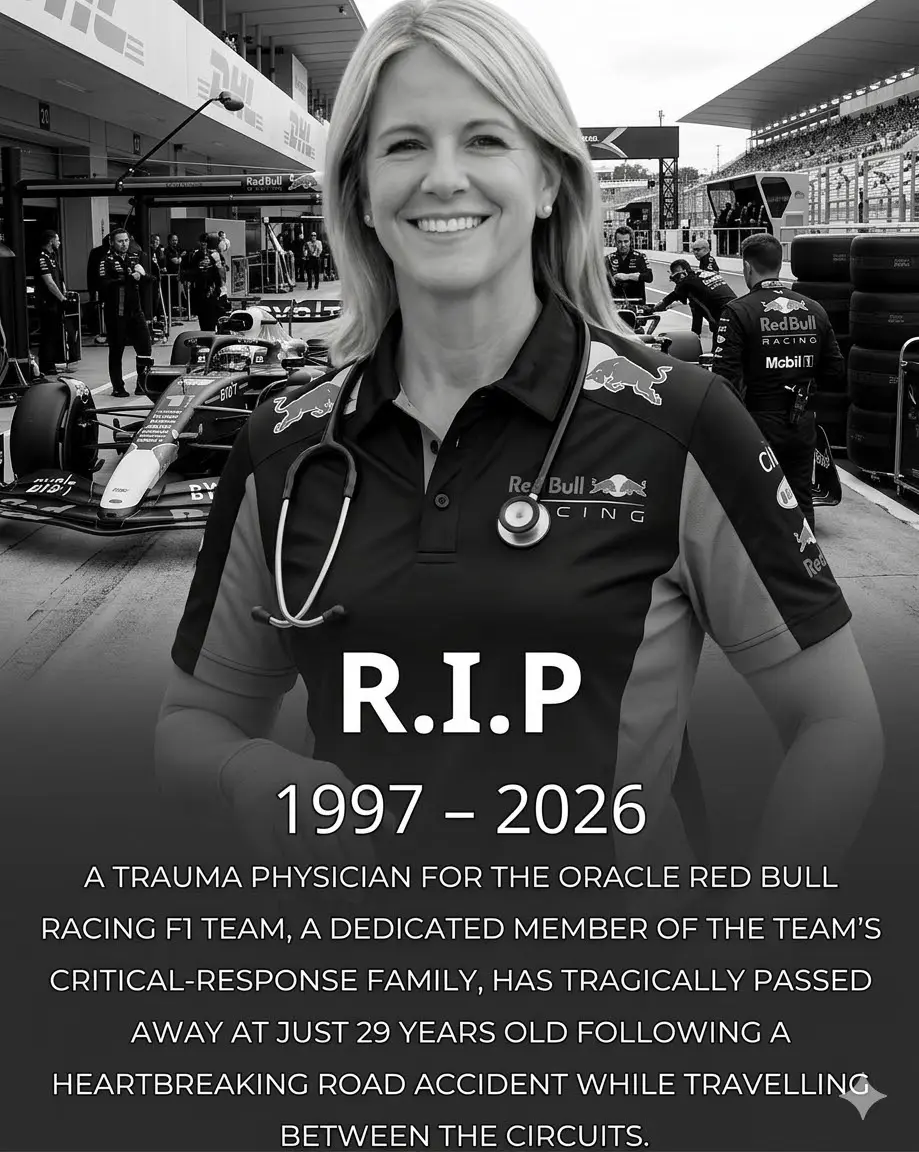Cover Image for Een lid van het medische en fysiotherapiepersoneel van Red Bull Racing, een toegewijd onderdeel van de familie achter de schermen van het team, is tragisch overleden op 30-jarige leeftijd na een hartverscheurend ongeluk op weg naar huis vanaf de fabriek.