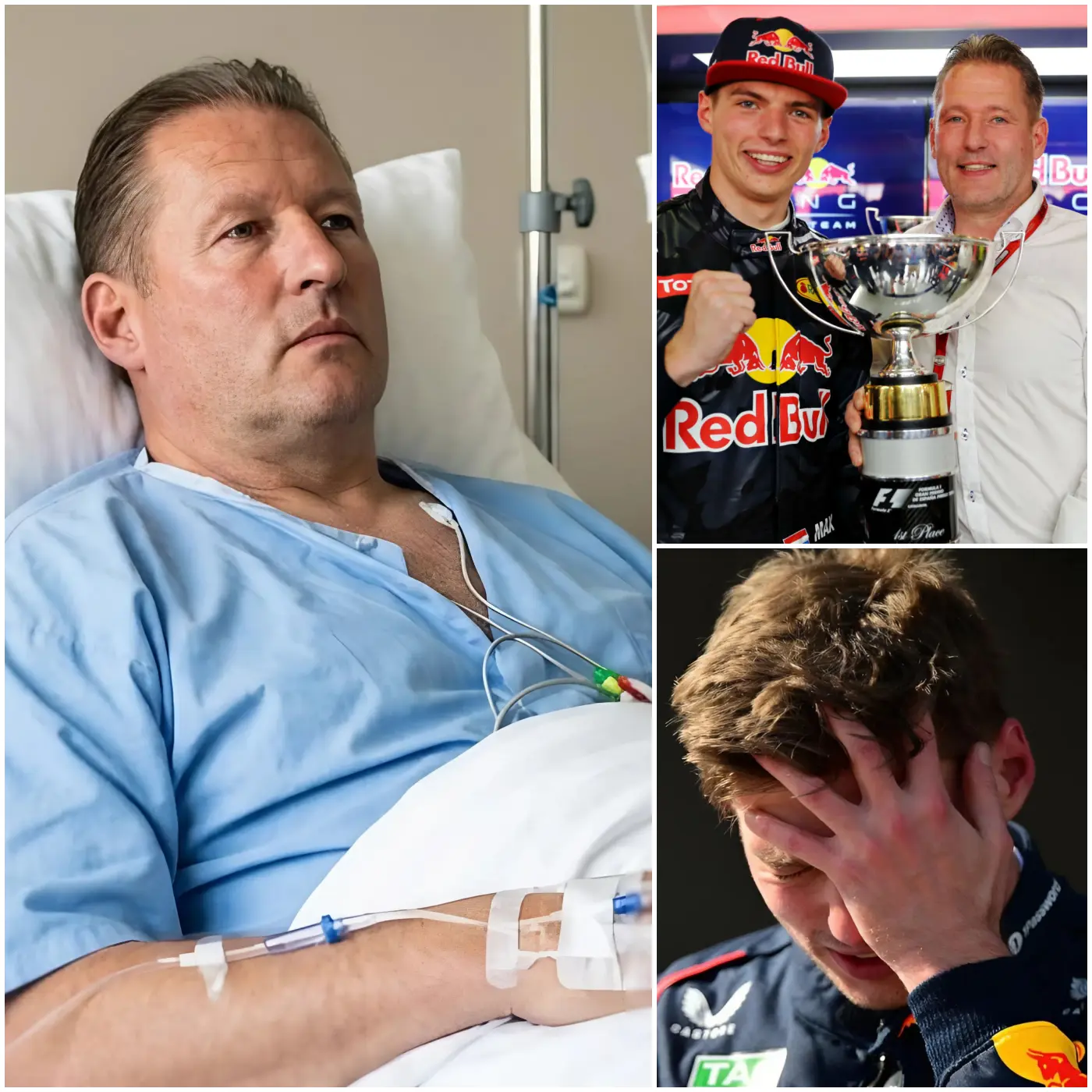 Cover Image for TRIEST NIEUWS IN DE RACINGWERELD: Max Verstappen, zichtbaar geëmotioneerd, kon zijn tranen niet bedwingen toen hij vertelde dat zijn vader, Jos Verstappen, dapper tegen kanker vecht.