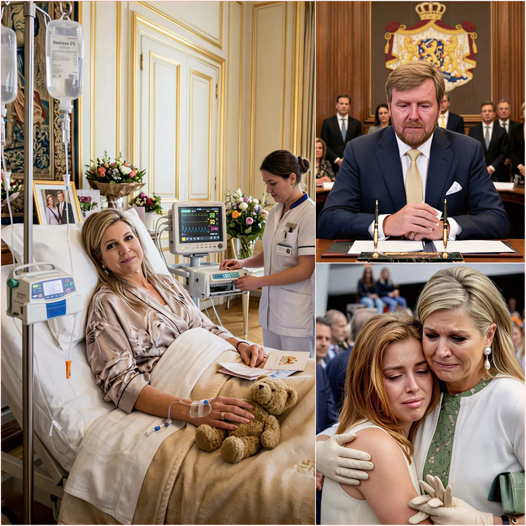 Cover Image for “‘Ik smeek om vergeving…’ – Willem-Alexander onthult schokkend geheim over Máxima: ernstige diagnose, pure wilskracht houdt haar op de been, chaos barst los na instorting tijdens live persmoment”
