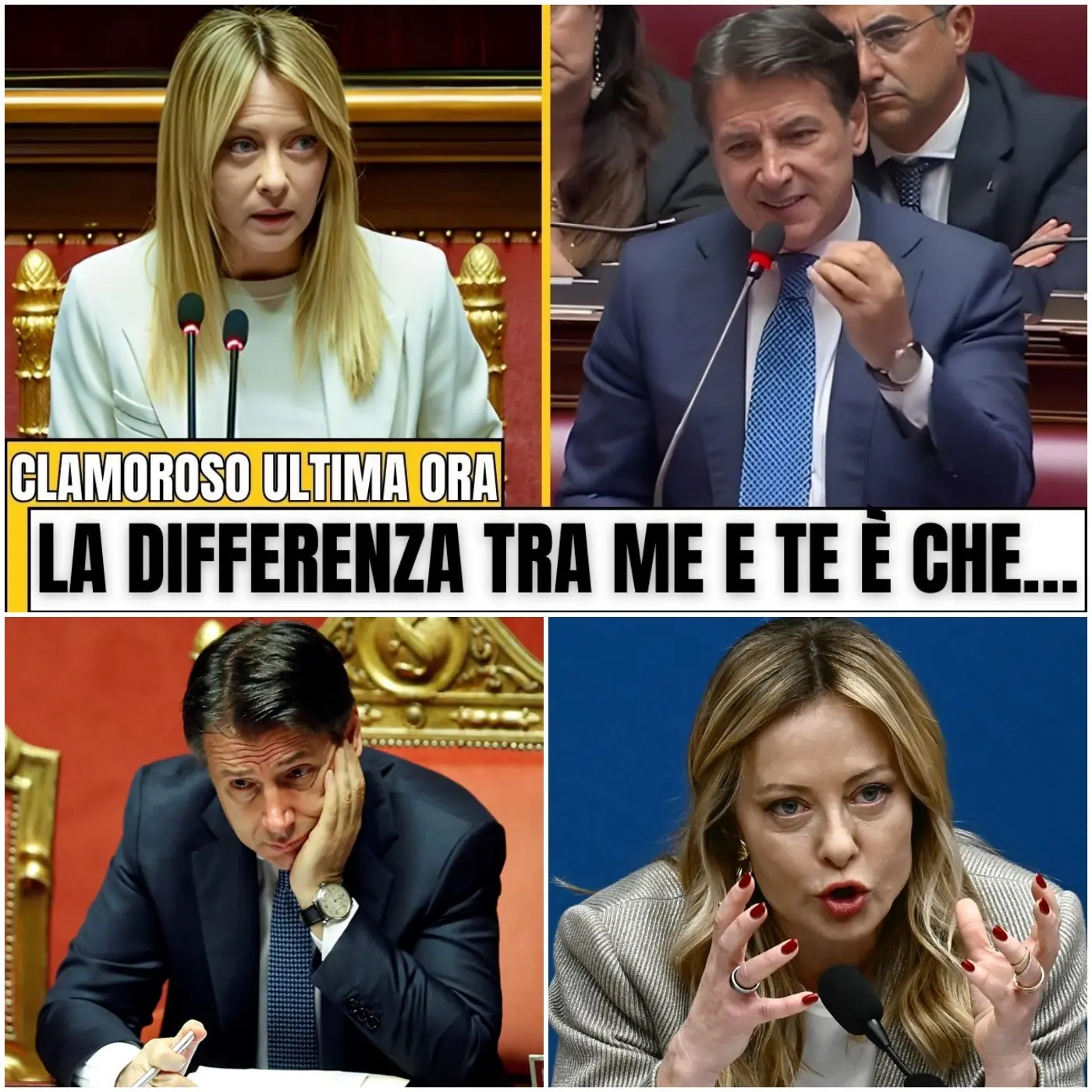 Cover Image for MELONI RISPONDE ALLE ACCUSE DI CONTE E UMILIA LUI, IL M5S E TUTTA LA SINISTRA L’AULA ESPLODE DI APPL
