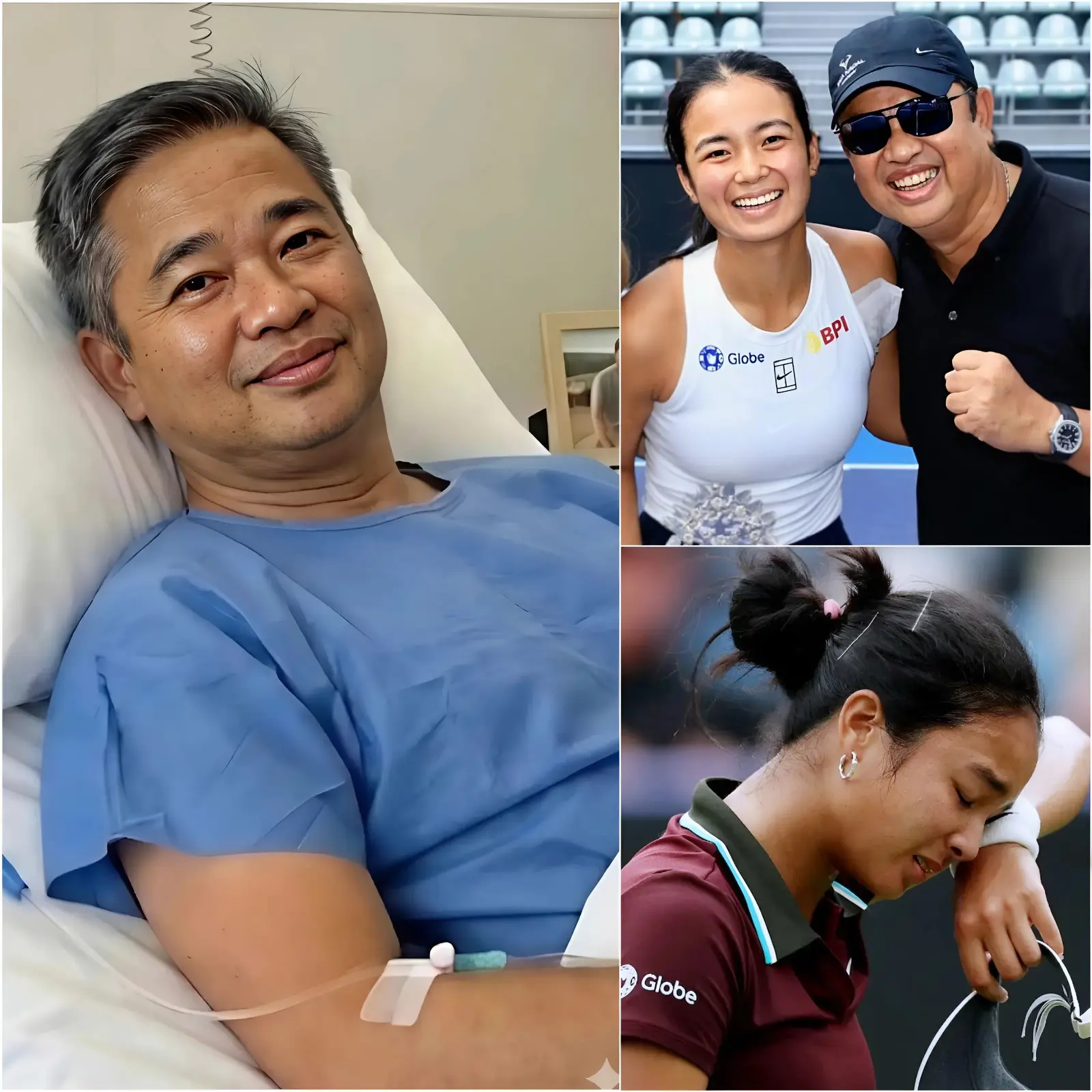 Cover Image for 😭 HEARTBREAKING NEWS IN TENNIS: Alexandra Eala, visibly emotional, couldn’t hold back her tears as she shared that her father, Mike Eala, is facing a difficult battle with cancer. In a moment that has shaken the sports world, her father revealed in a trembling voice: “My greatest wish is to live long enough to see you fulfill your dreams and reach the very top.”
