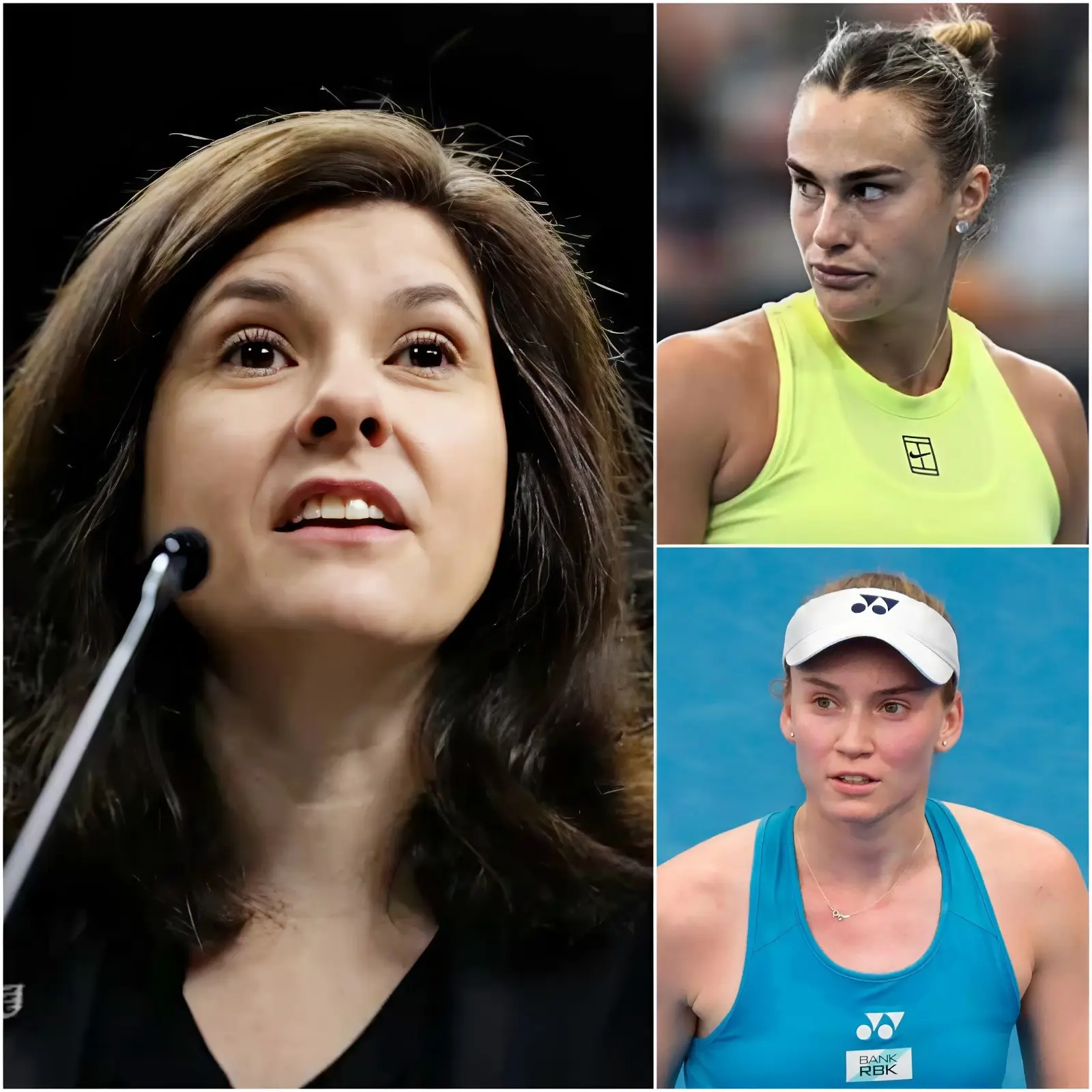Cover Image for 🚨 ALERTE ROUGE – SCANDALE DE DERNIÈRE MINUTE : Une heure seulement après le match entre Aryna Sabalenka et Elena Rybakina, la présidente de la Women’s Tennis Association, Valerie Camillo, aurait convoqué une réunion d’urgence avec le comité disciplinaire.