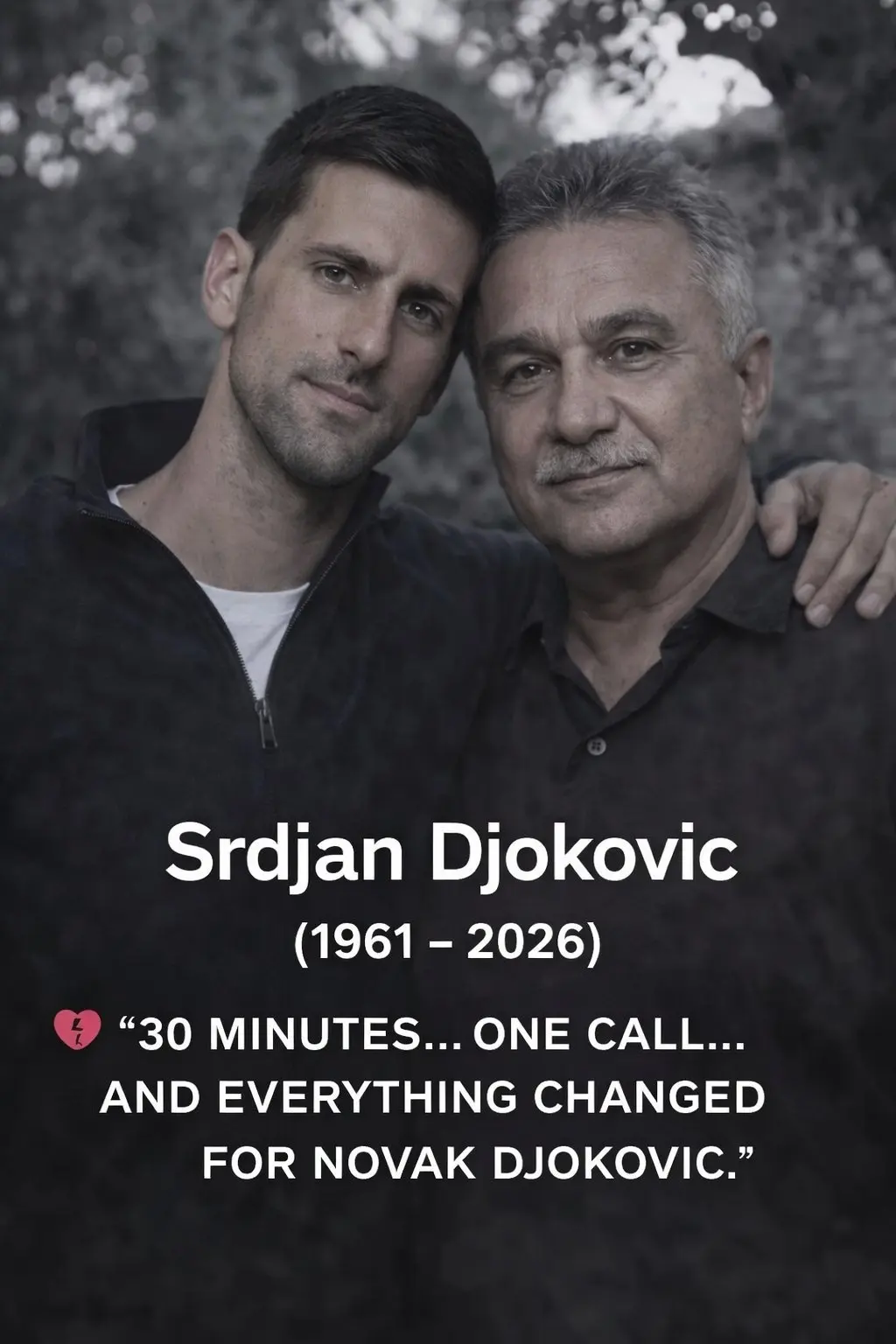Cover Image for 🚨 BREAKING — Just 15 minutes ago: Novak Djokovic’s family has confirmed the devastating news — his father has passed away, leaving the tennis world in shock at a time when his career is flourishing… a loss so immense that fans worldwide are left speechless. 💔